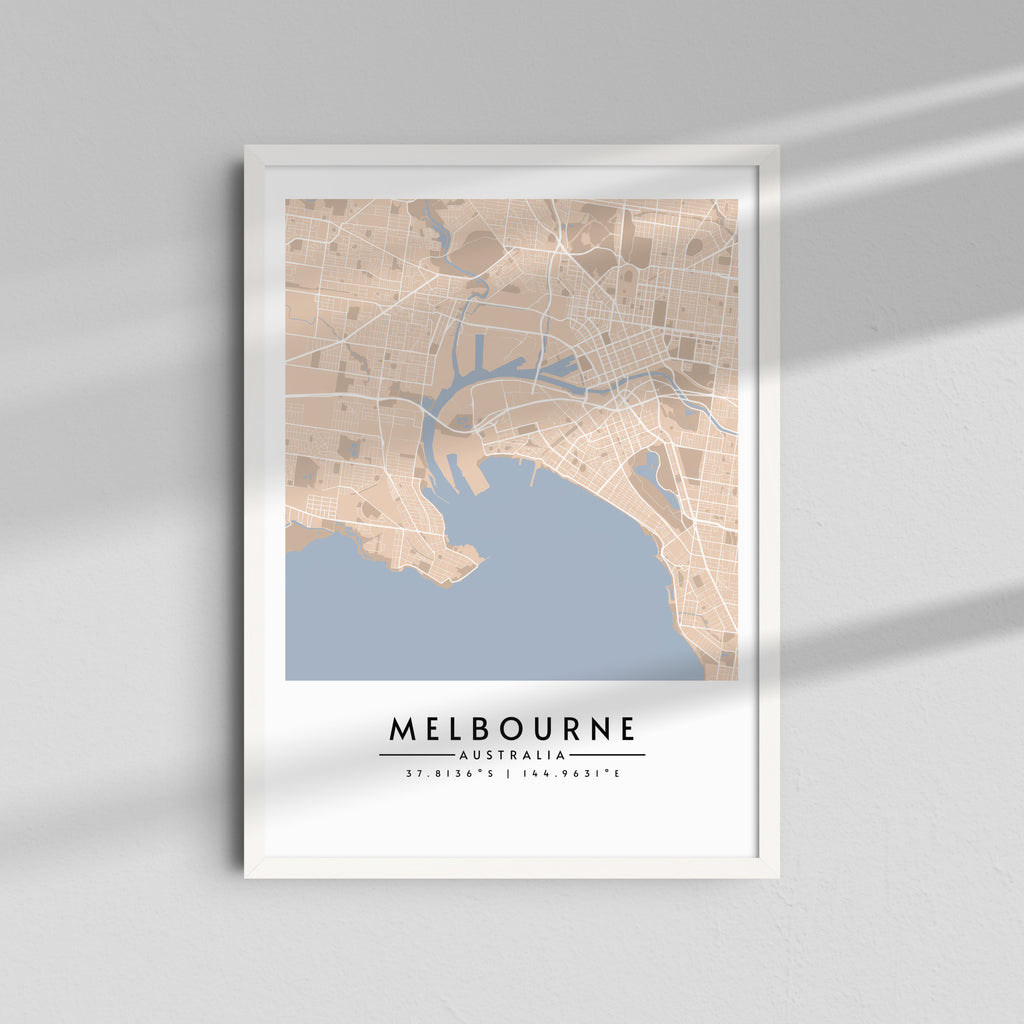 Melbourne en tonos sepia - Mapas