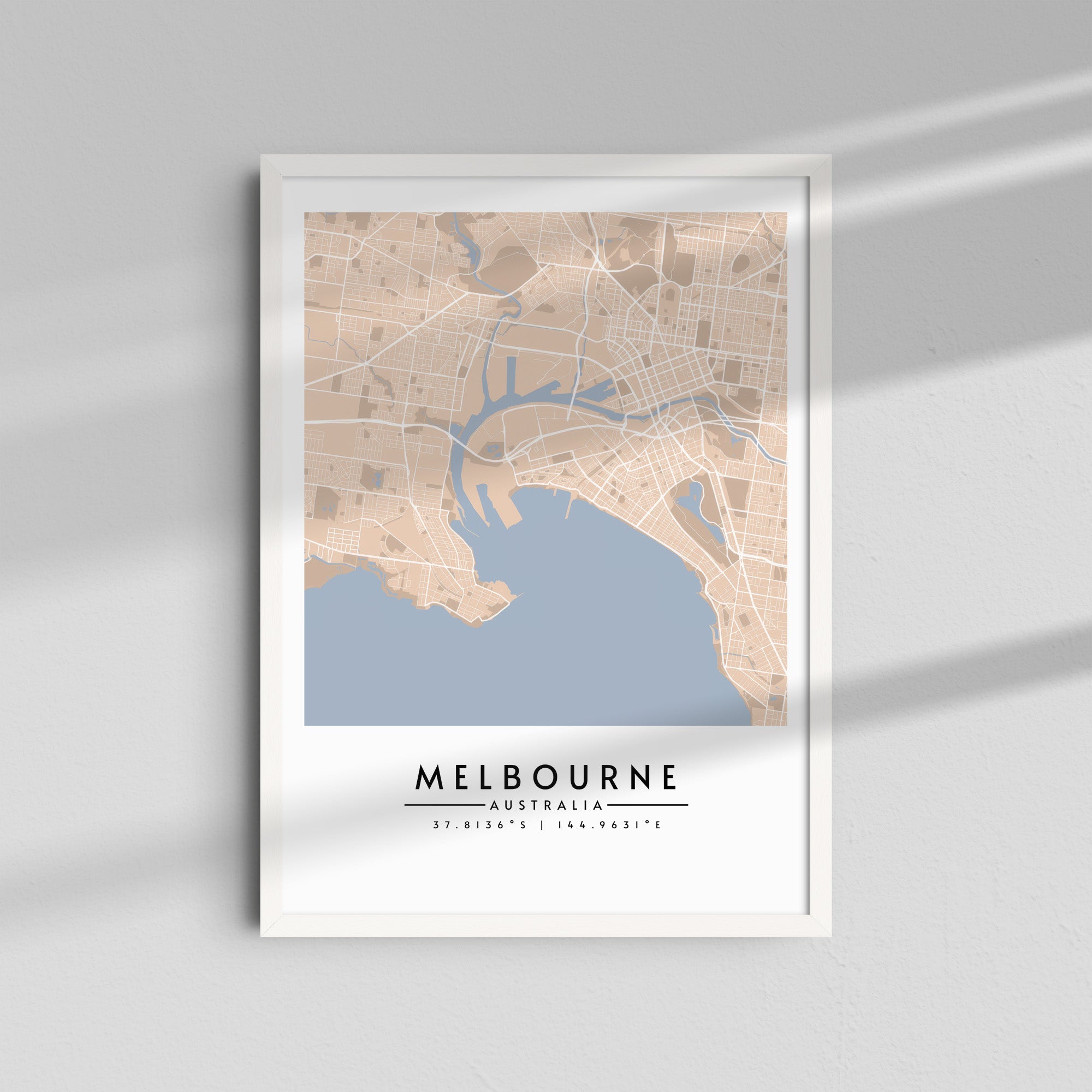 Melbourne en tonos sepia - Mapas