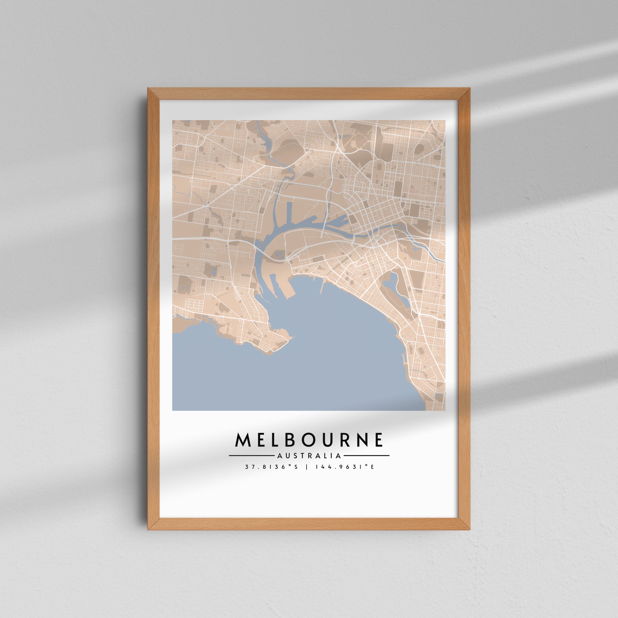 Melbourne en tonos sepia - Mapas