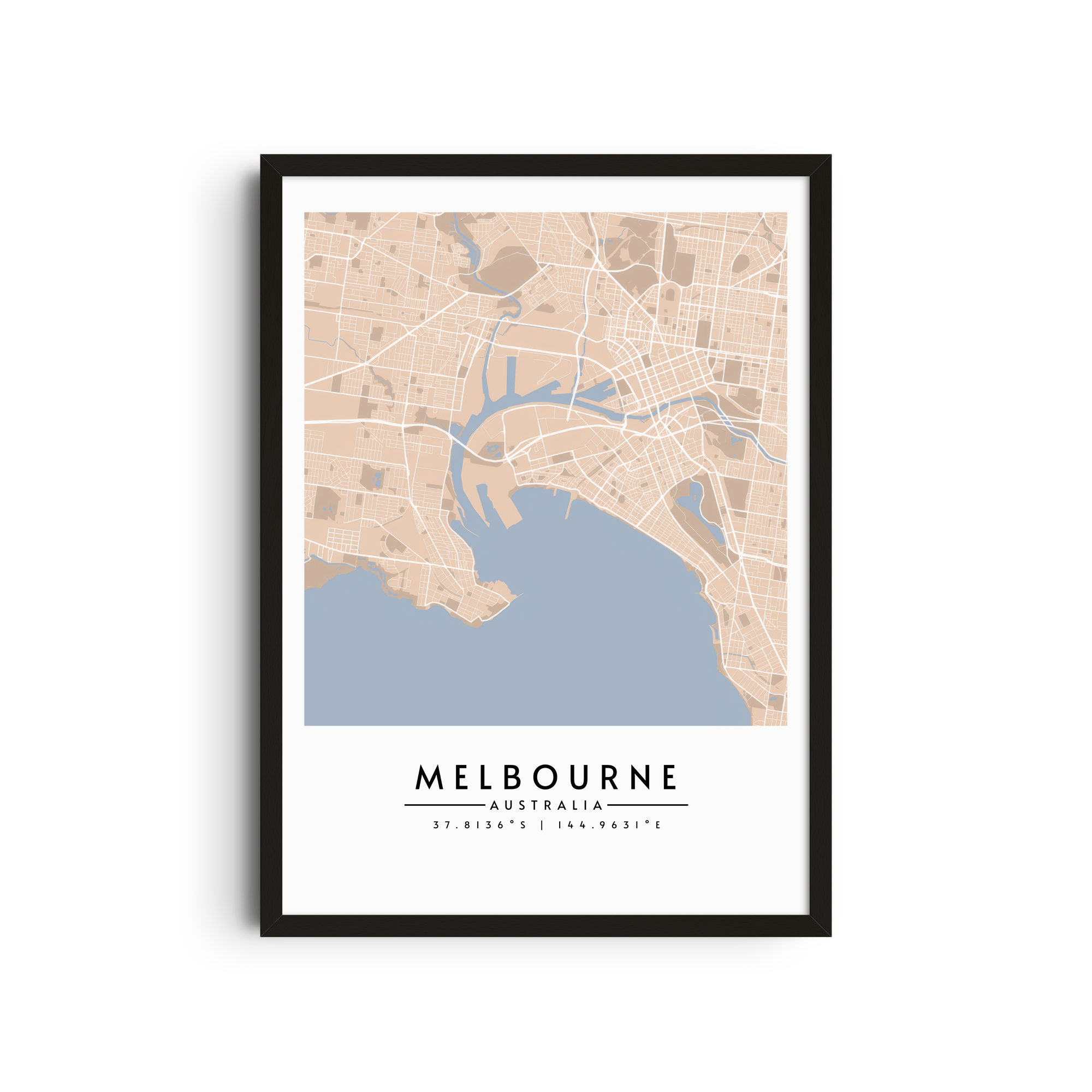 Melbourne en tonos sepia - Mapas