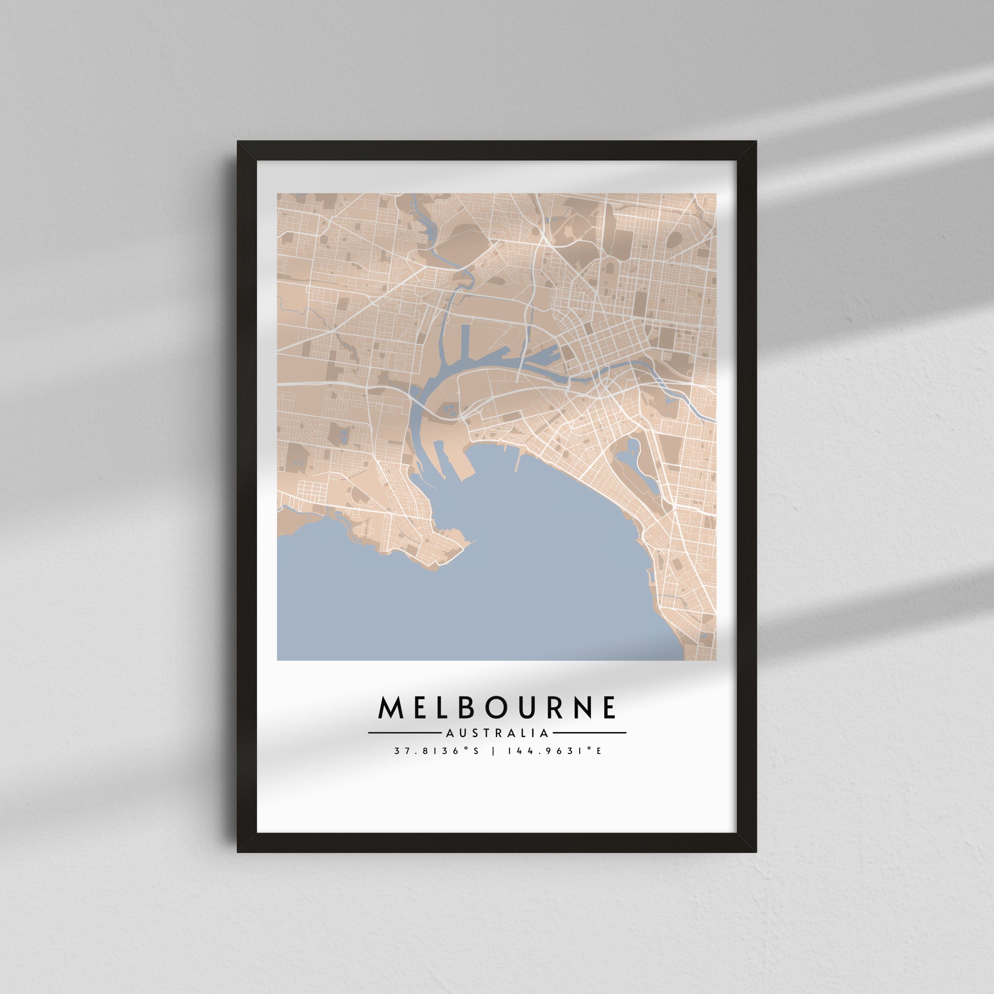 Melbourne en tonos sepia - Mapas