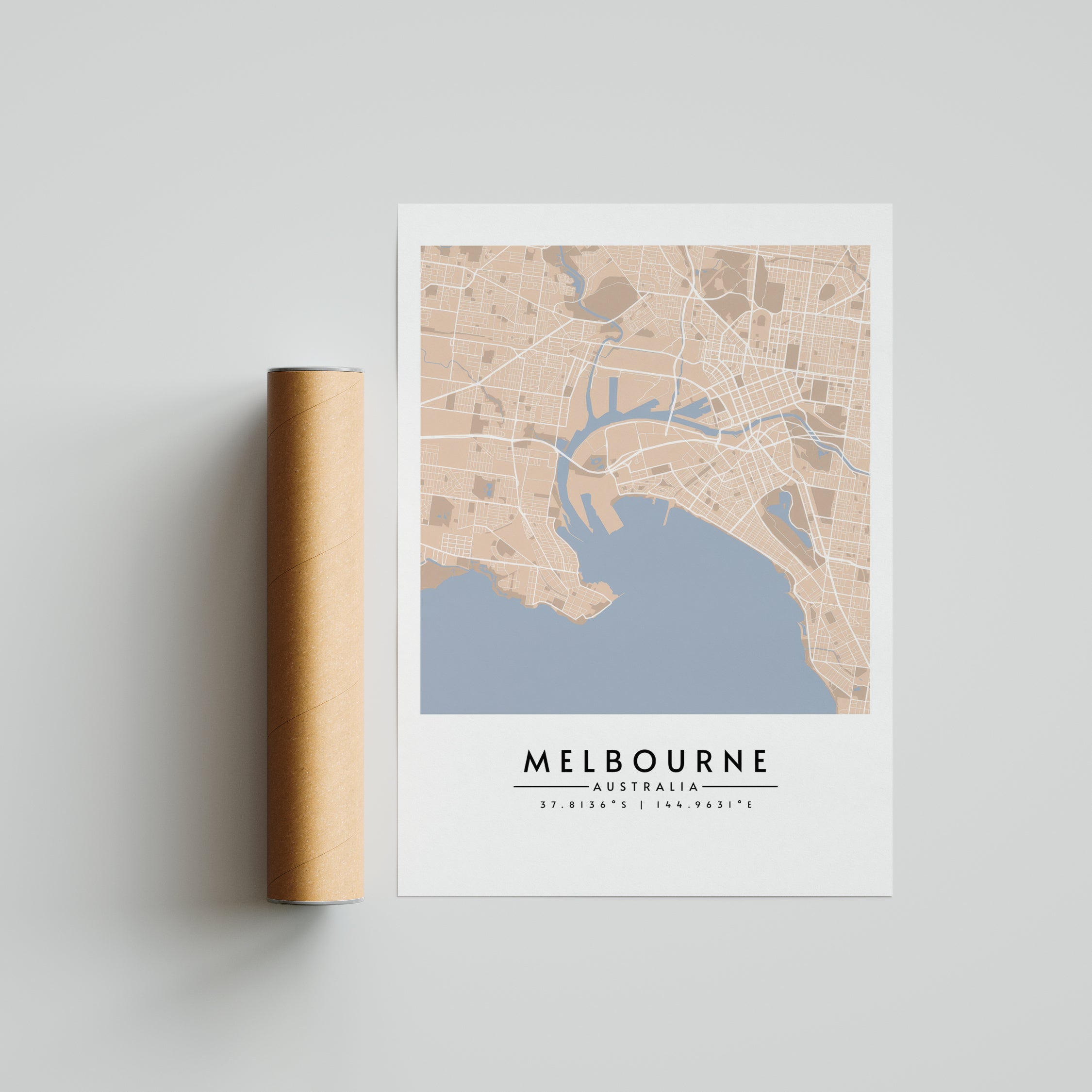 Melbourne en tonos sepia - Mapas
