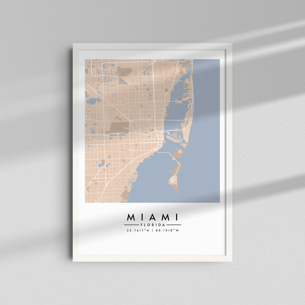 Miami en tonos pastel - Mapas