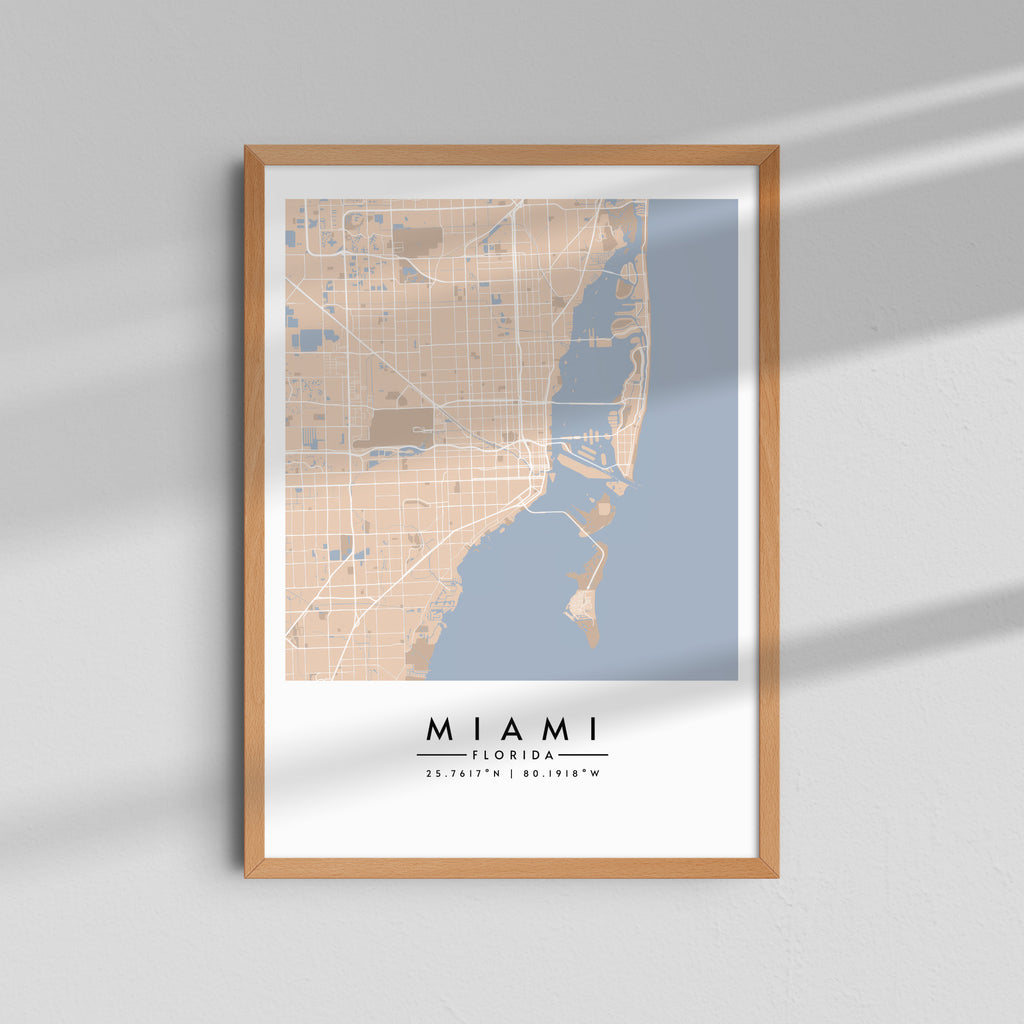 Miami en tonos pastel - Mapas