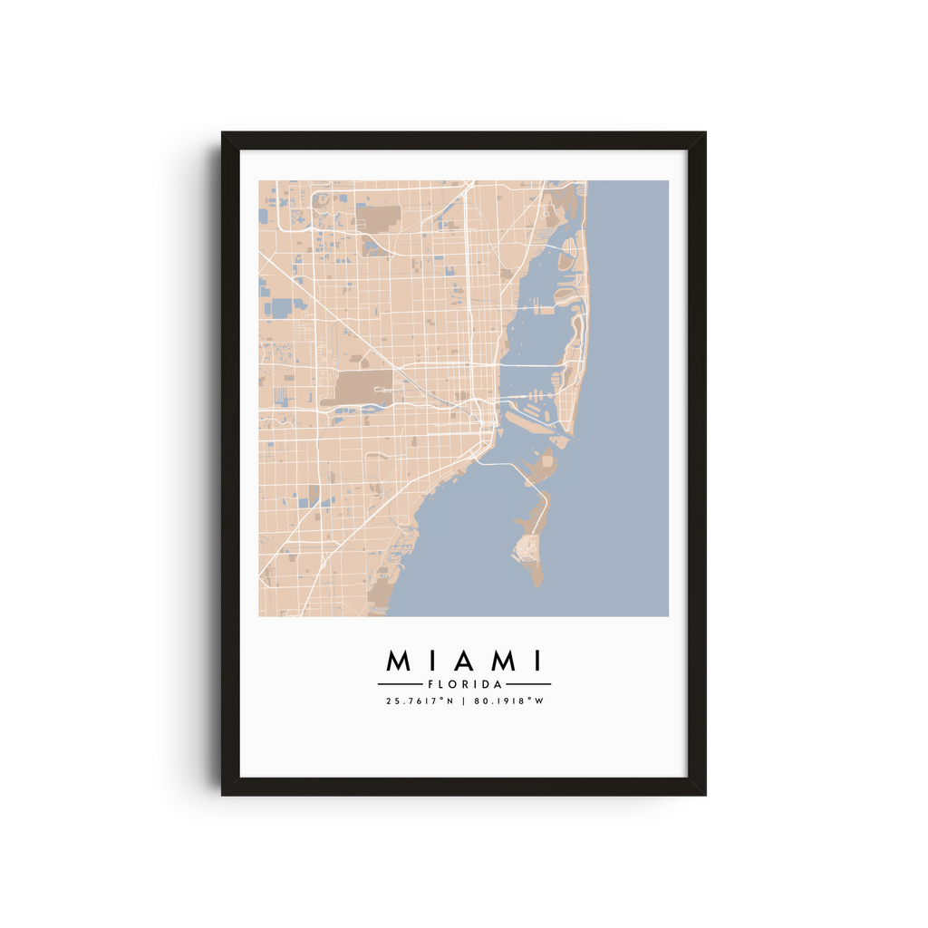 Miami en tonos pastel - Mapas