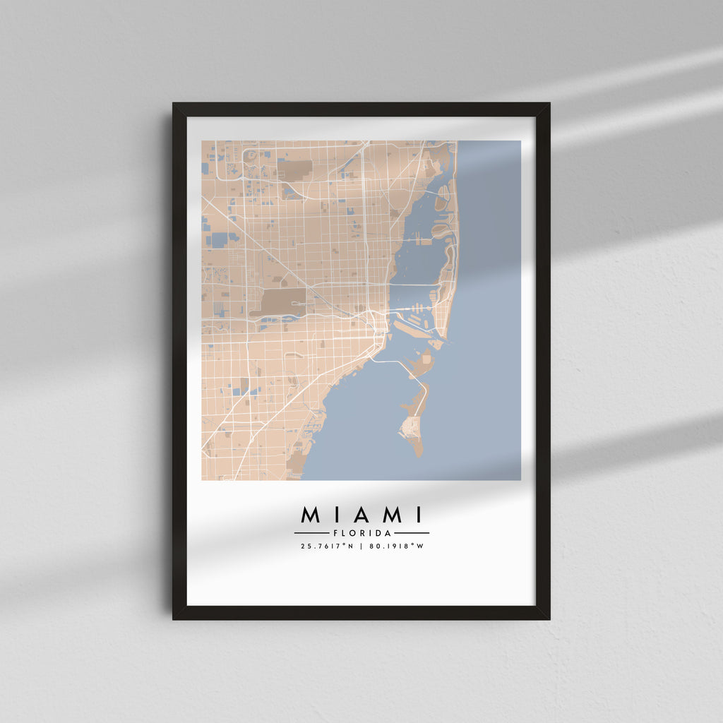 Miami en tonos pastel - Mapas