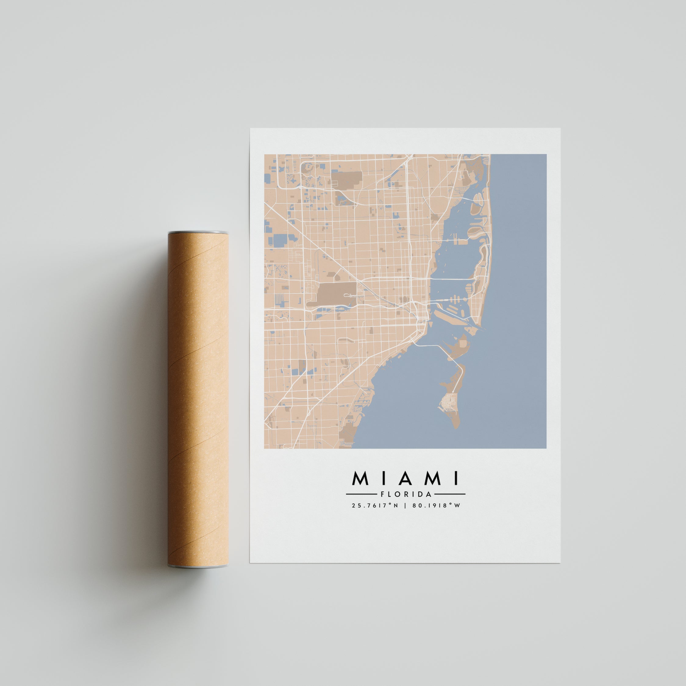 Miami en tonos pastel - Mapas