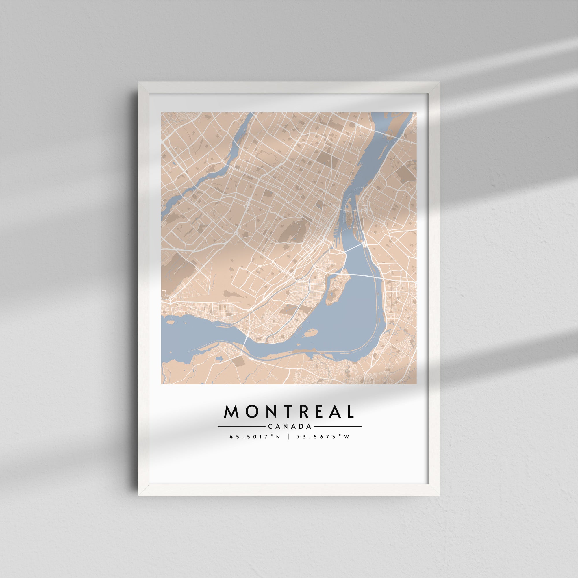 Montreal en Beige y Azul - Mapas