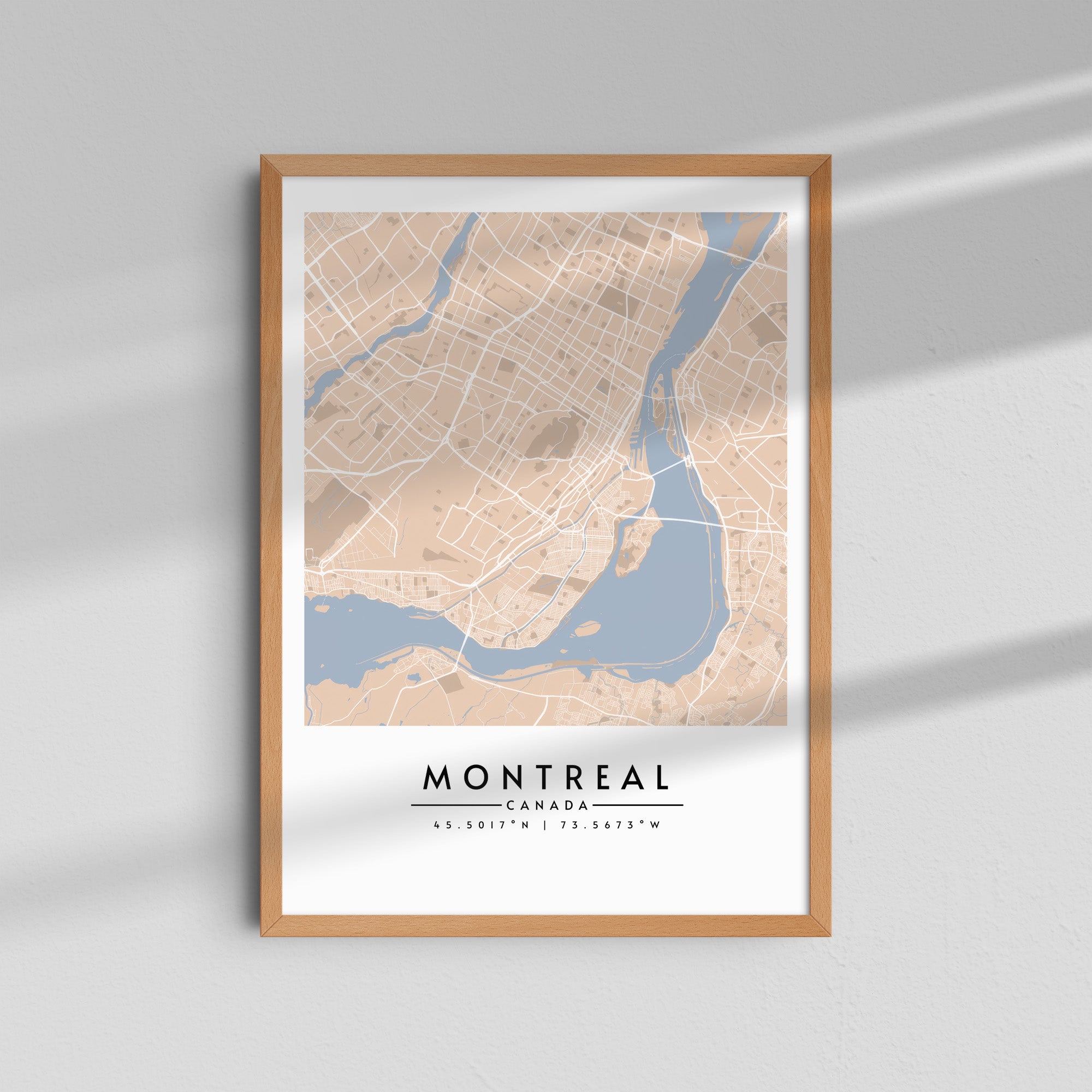 Montreal en Beige y Azul - Mapas