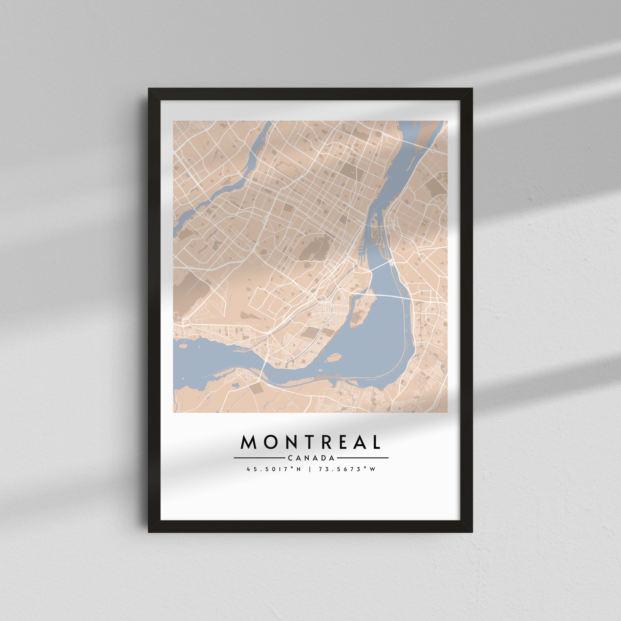 Montreal en Beige y Azul - Mapas