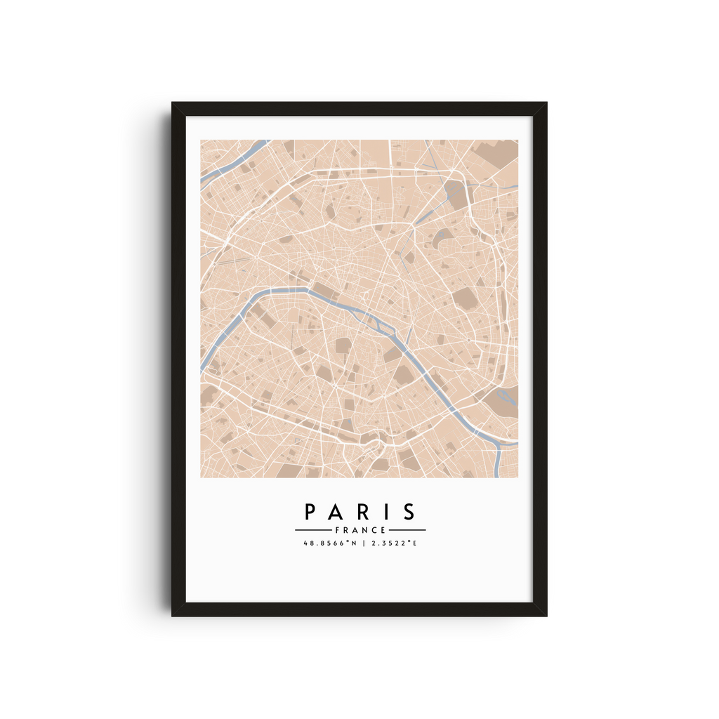 París en tonos arena - Mapas
