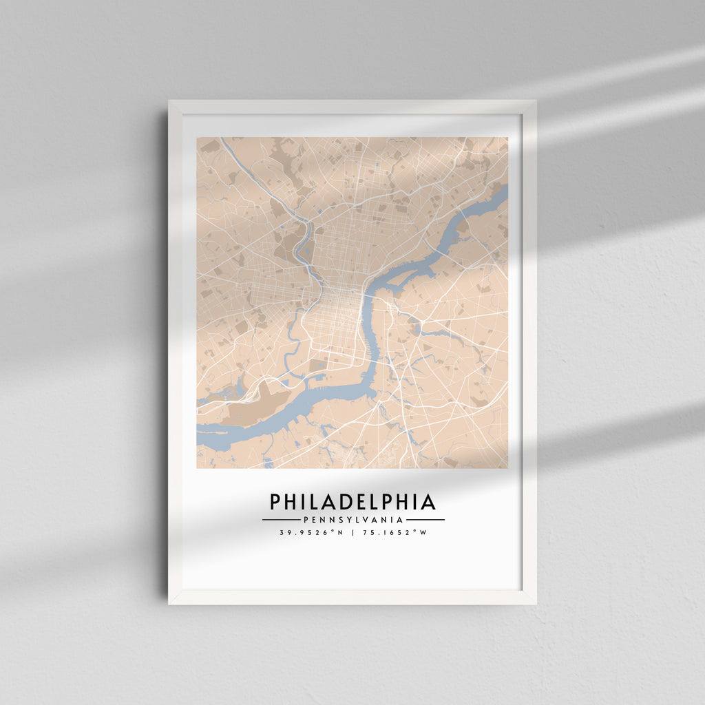 Filadelfia en tonos pastel - Mapas
