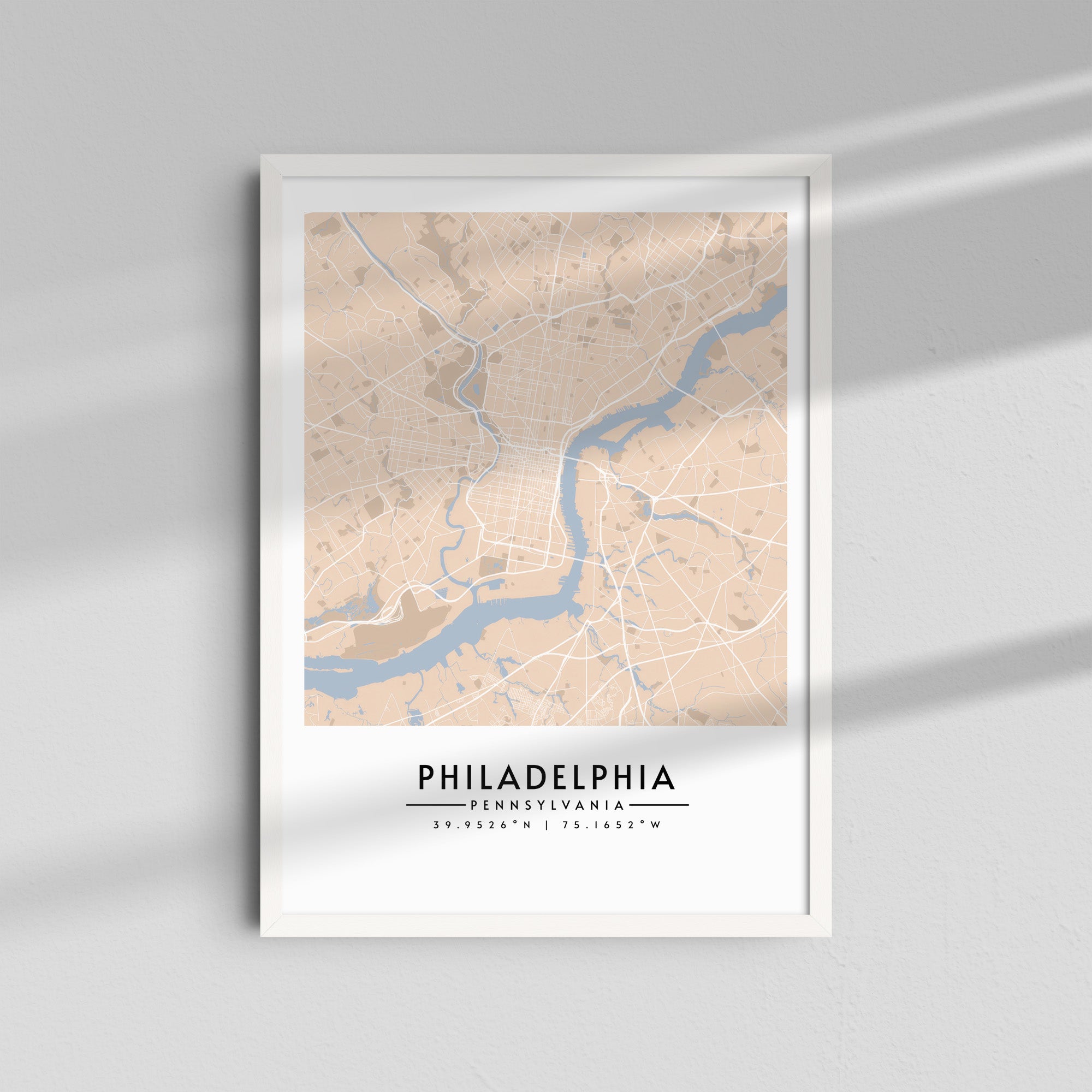 Filadelfia en tonos pastel - Mapas