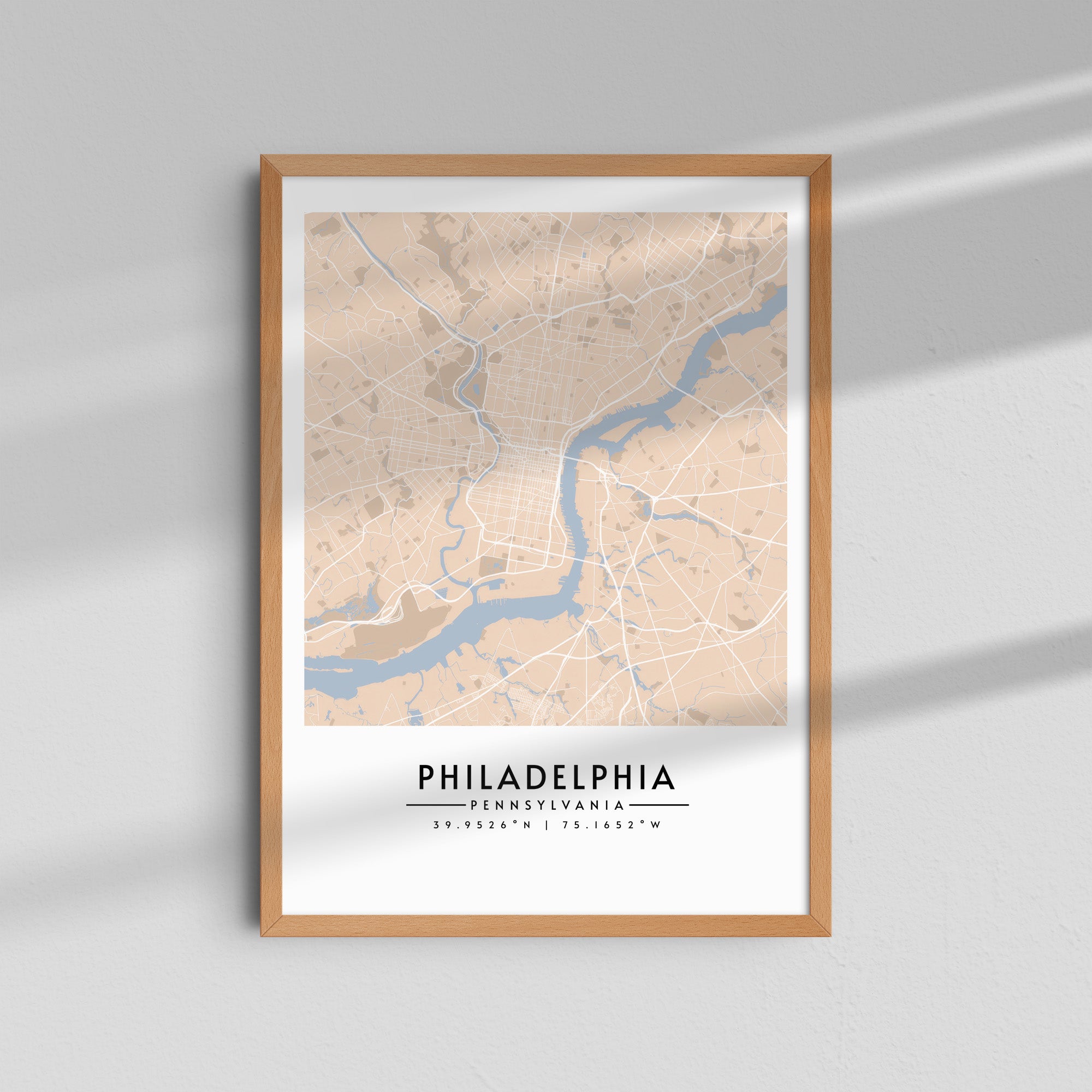 Filadelfia en tonos pastel - Mapas