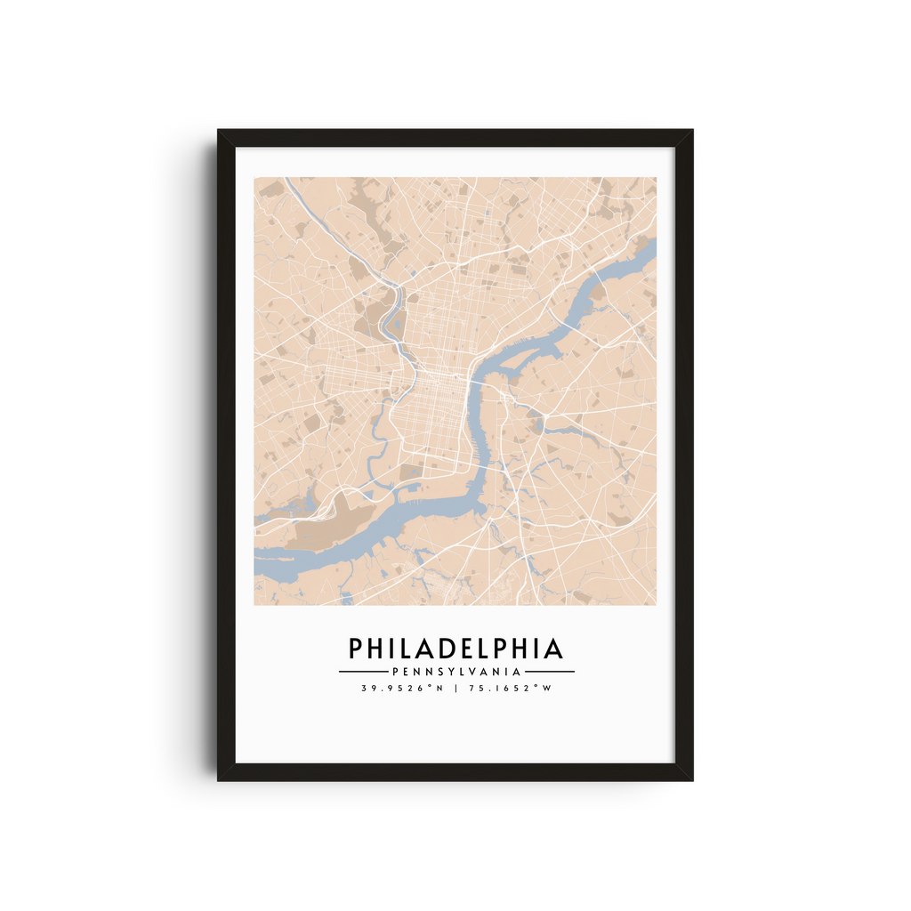 Filadelfia en tonos pastel - Mapas