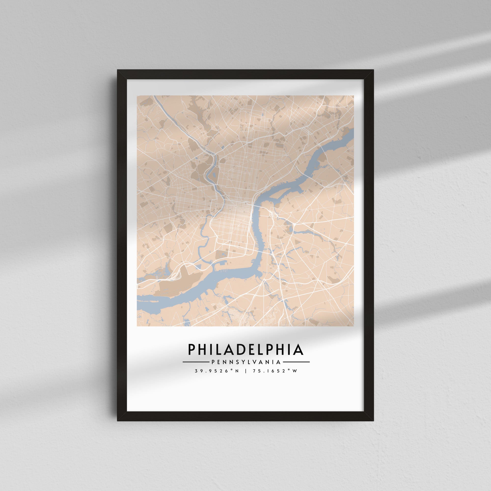 Filadelfia en tonos pastel - Mapas