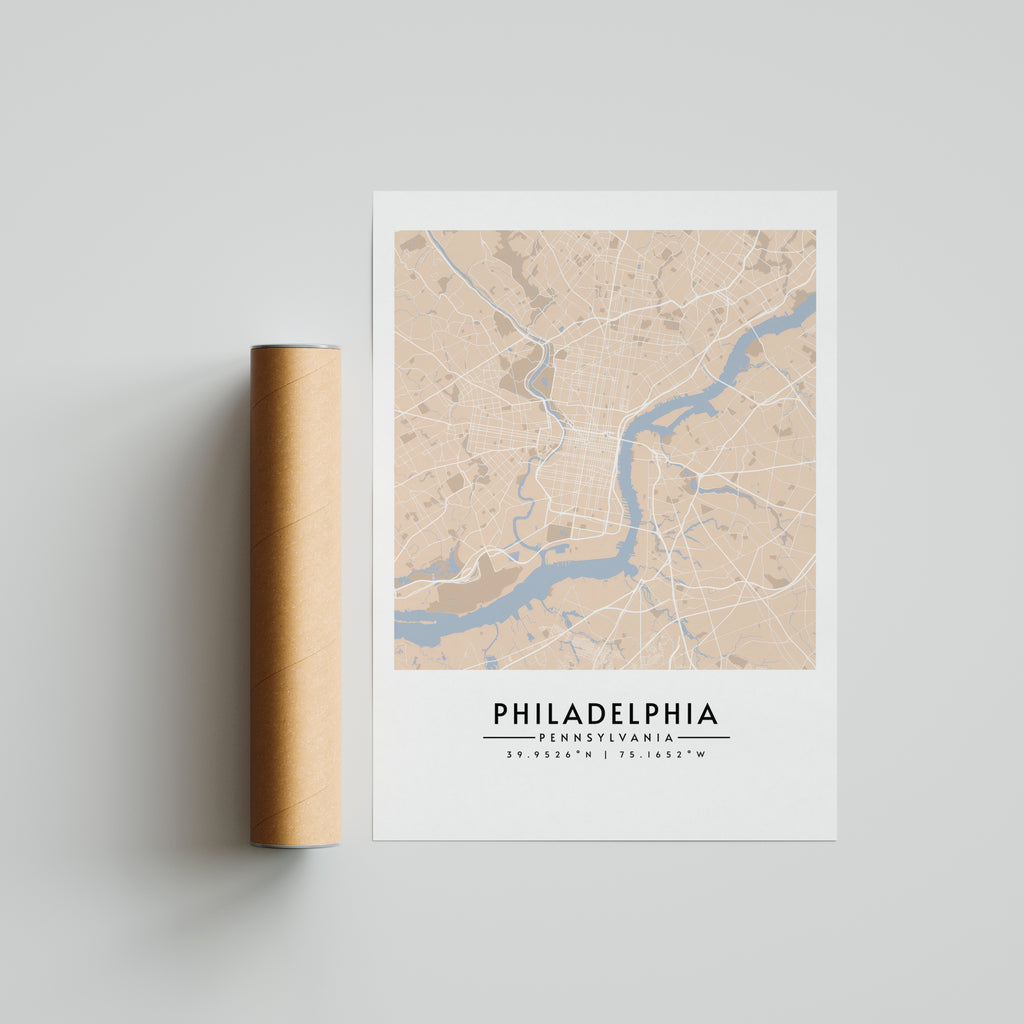 Filadelfia en tonos pastel - Mapas