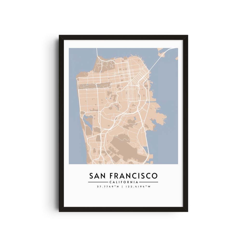 San Francisco en Sepia - Mapas