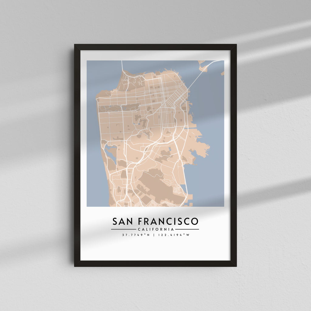 San Francisco en Sepia - Mapas