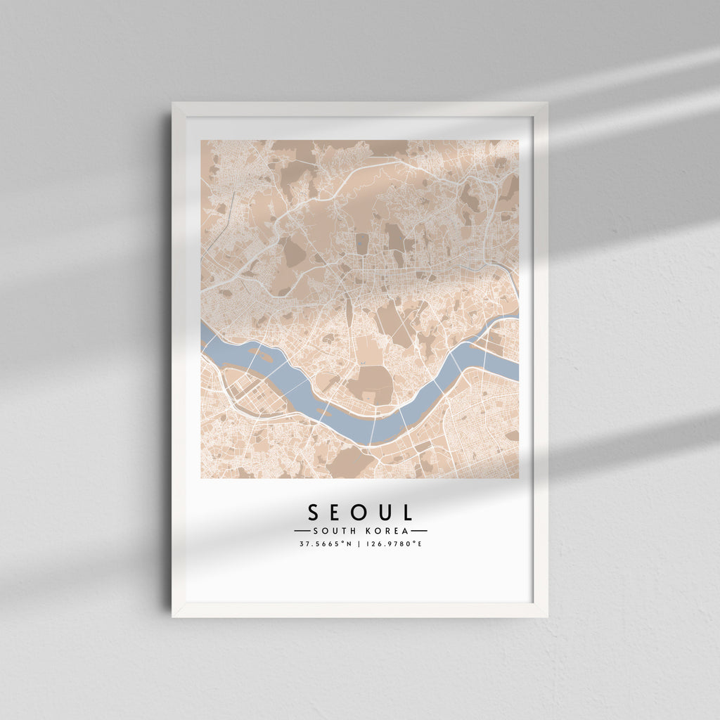 Seúl en tonos arena - Mapas