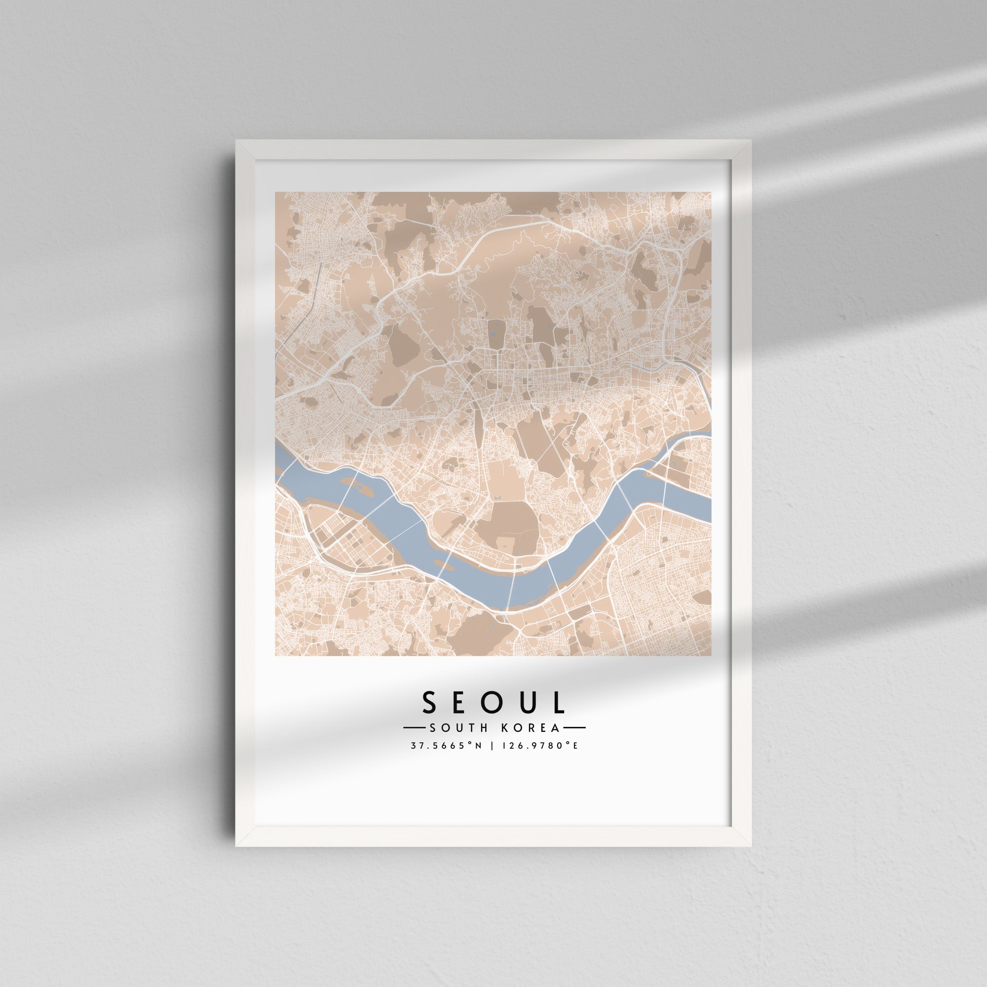 Seúl en tonos arena - Mapas