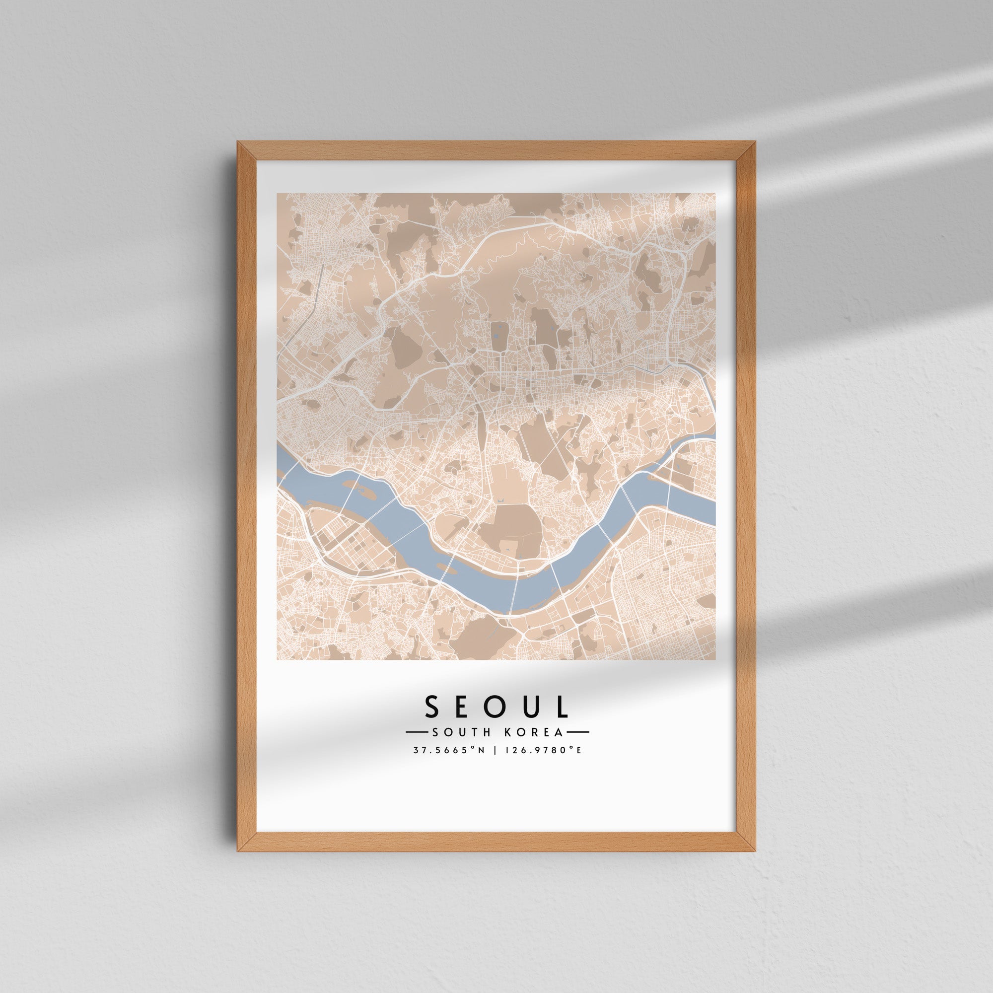 Seúl en tonos arena - Mapas