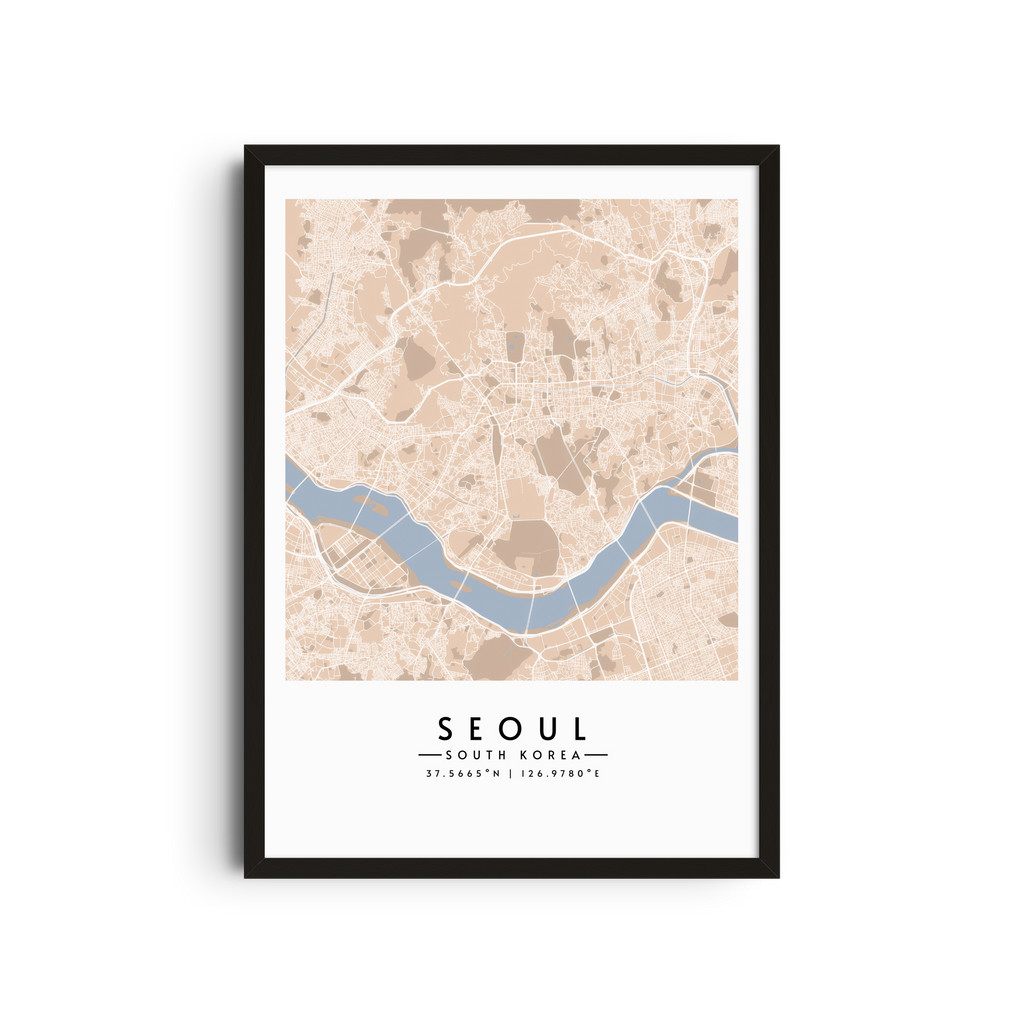 Seúl en tonos arena - Mapas