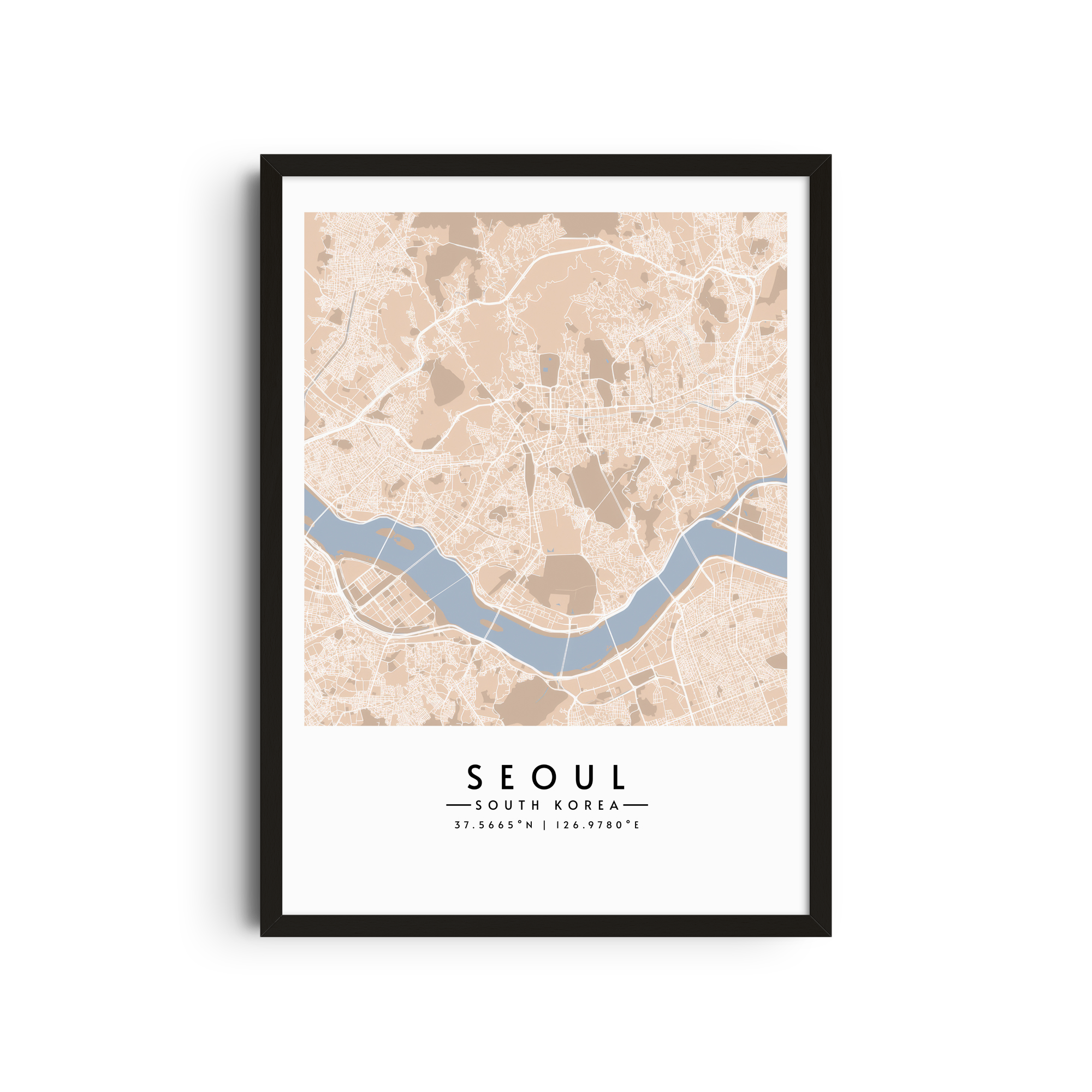 Seúl en tonos arena - Mapas