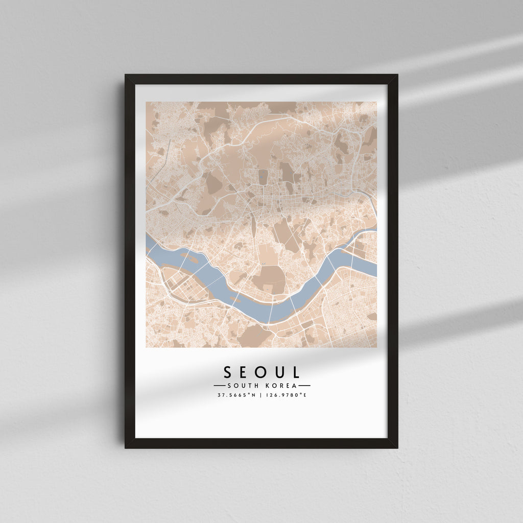 Seúl en tonos arena - Mapas