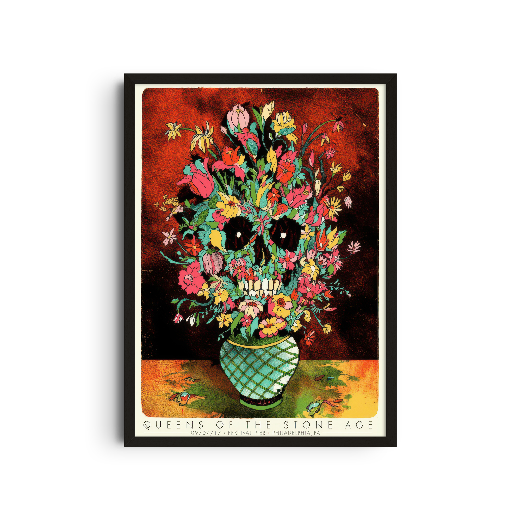 Queens of the Stone Age - Floral Skull