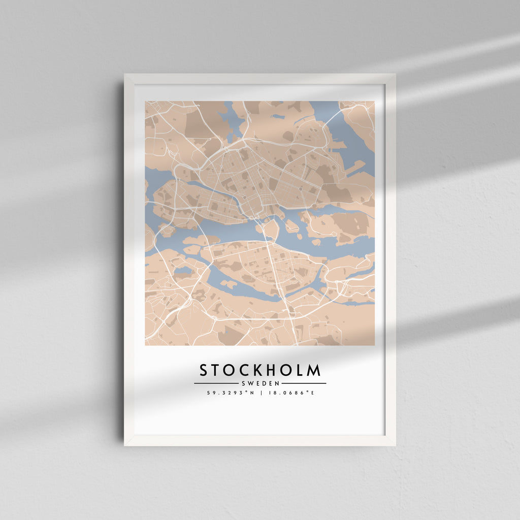 Estocolmo en tonos pastel - Mapas