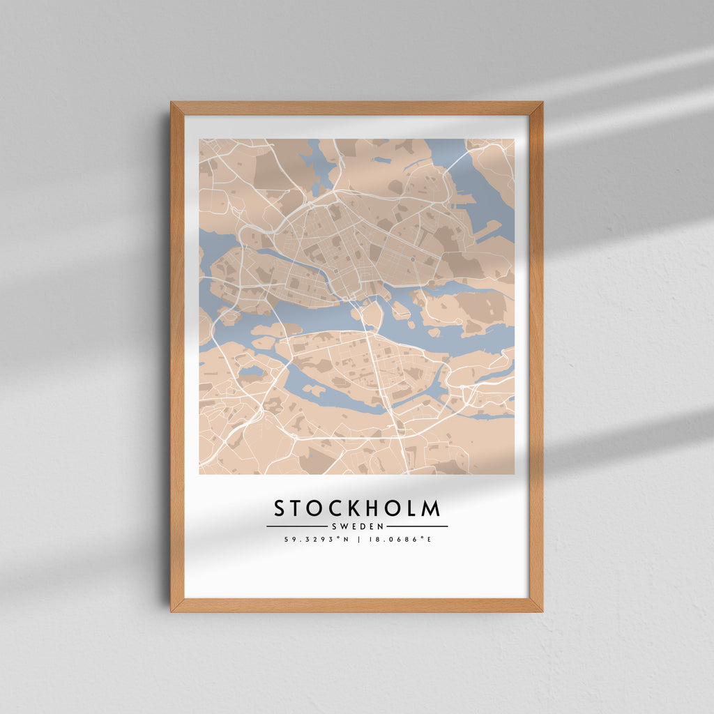 Estocolmo en tonos pastel - Mapas