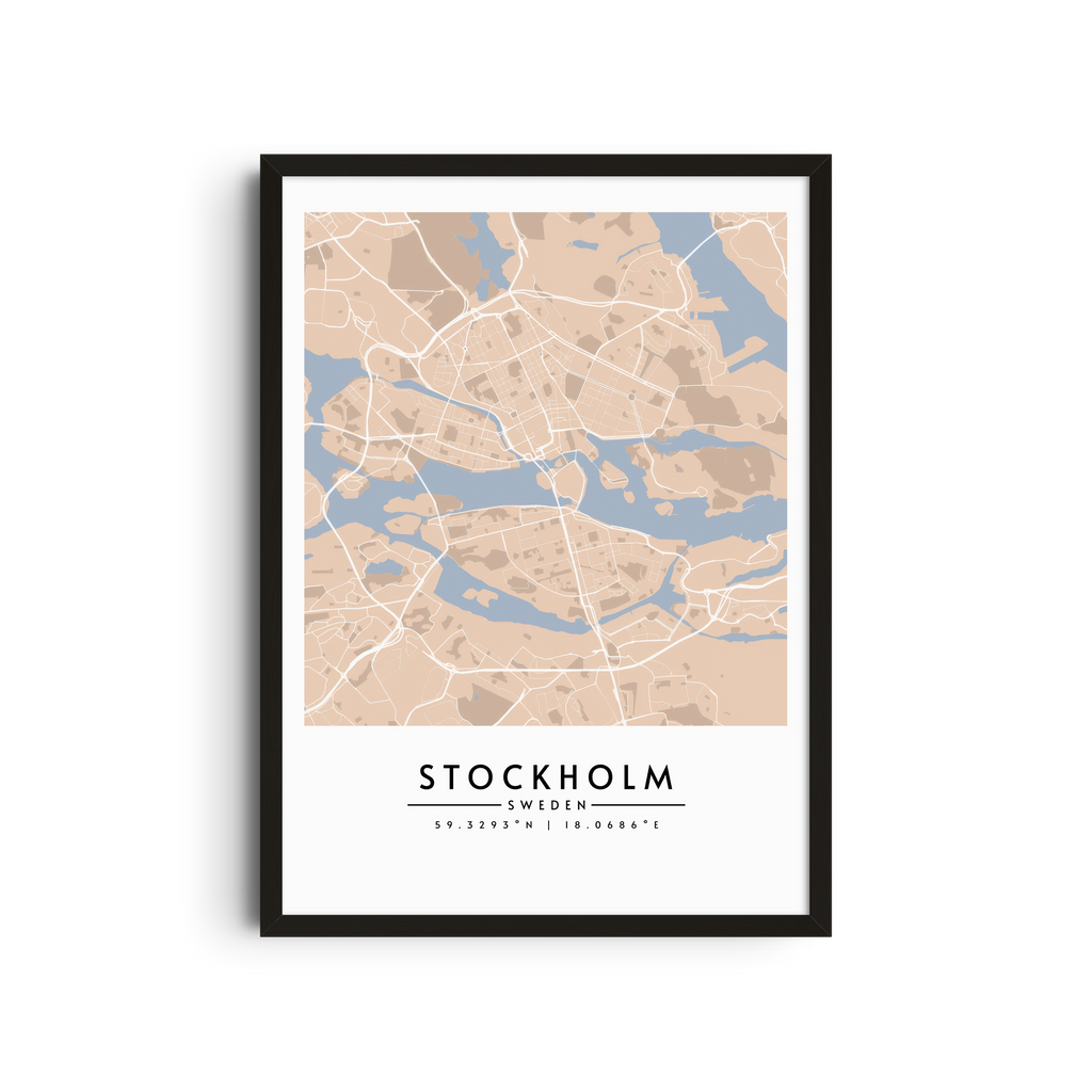 Estocolmo en tonos pastel - Mapas
