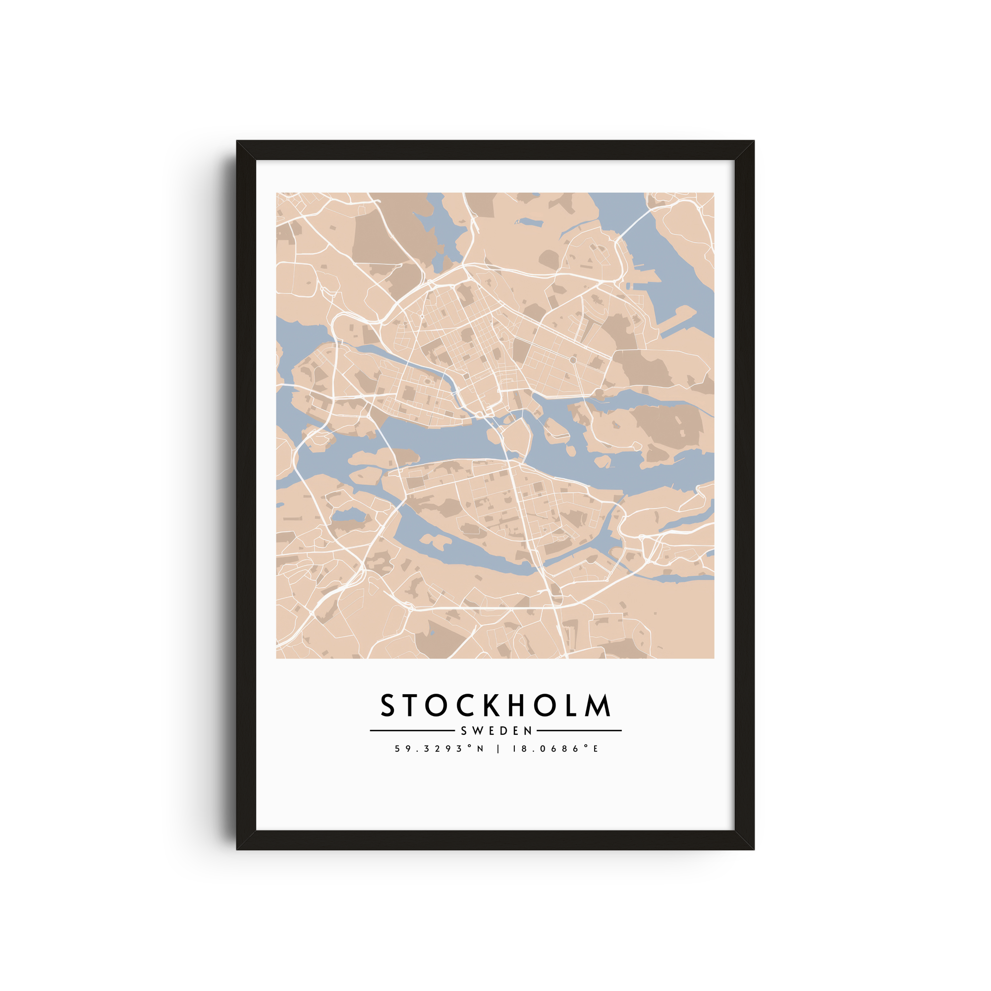 Estocolmo en tonos pastel - Mapas