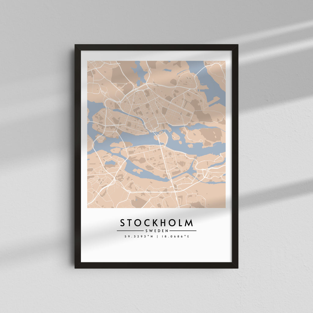 Estocolmo en tonos pastel - Mapas