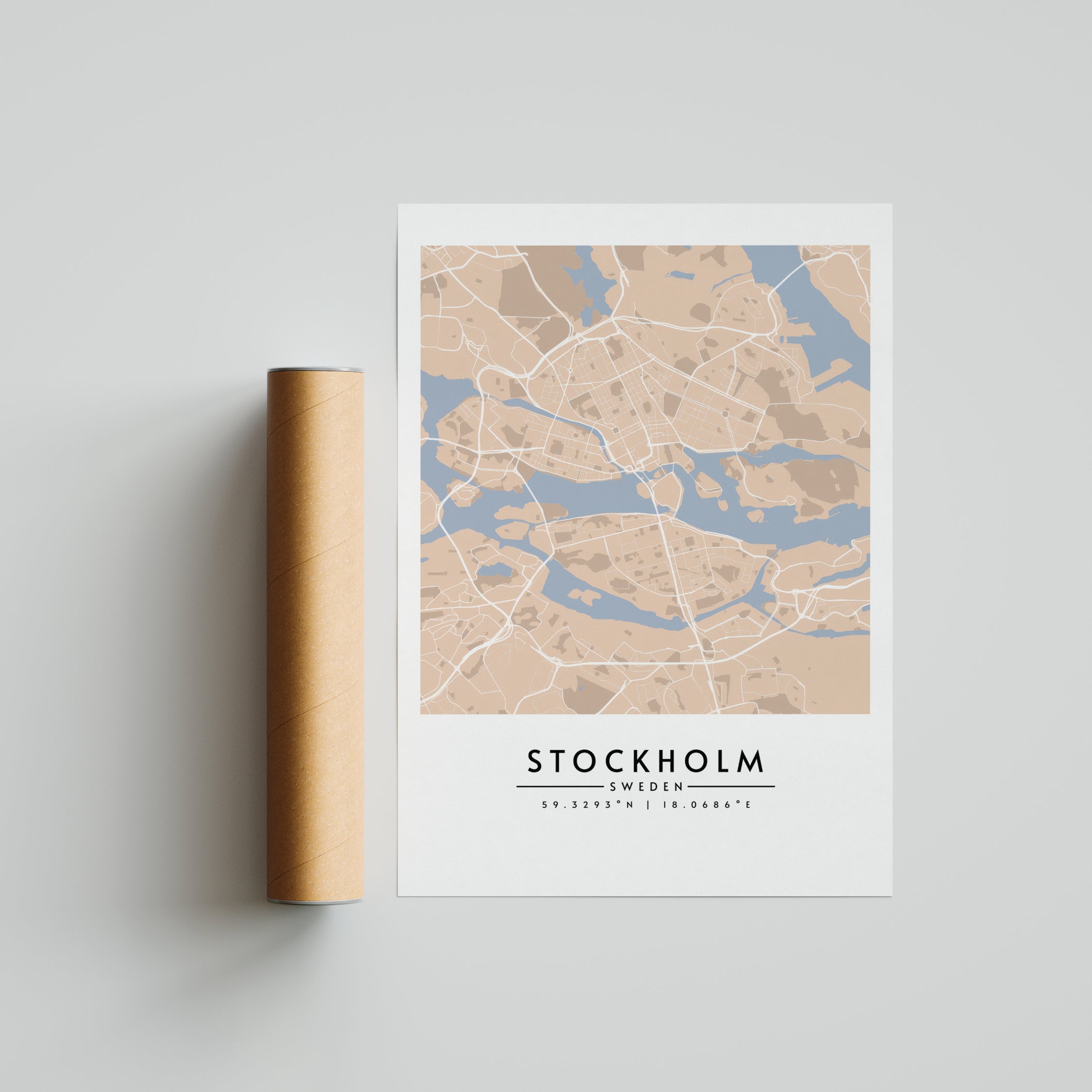 Estocolmo en tonos pastel - Mapas