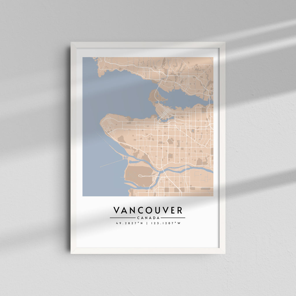Vancouver en tonos pastel - Mapas