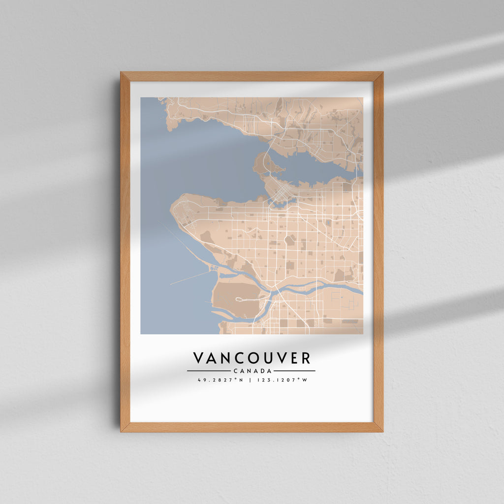 Vancouver en tonos pastel - Mapas