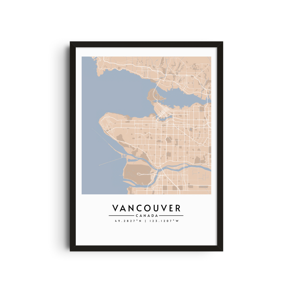 Vancouver en tonos pastel - Mapas