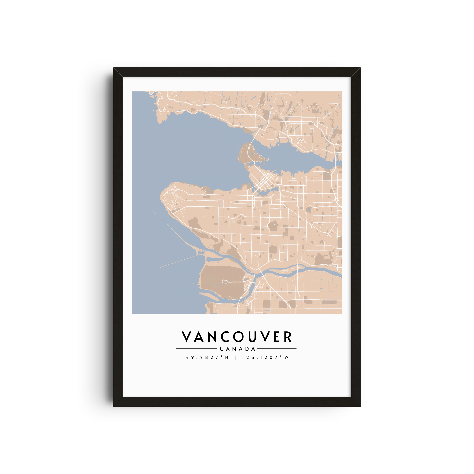 Vancouver en tonos pastel - Mapas