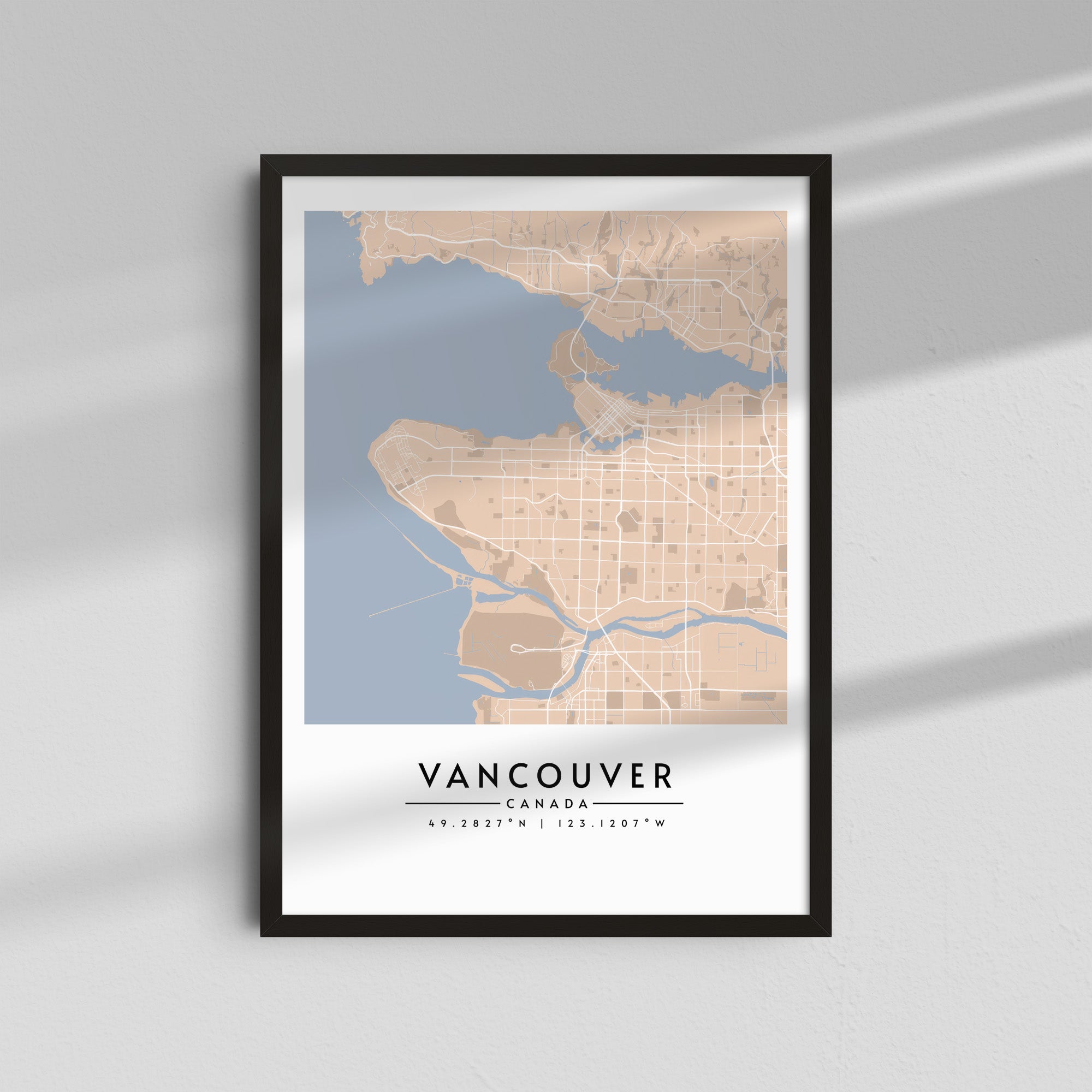 Vancouver en tonos pastel - Mapas