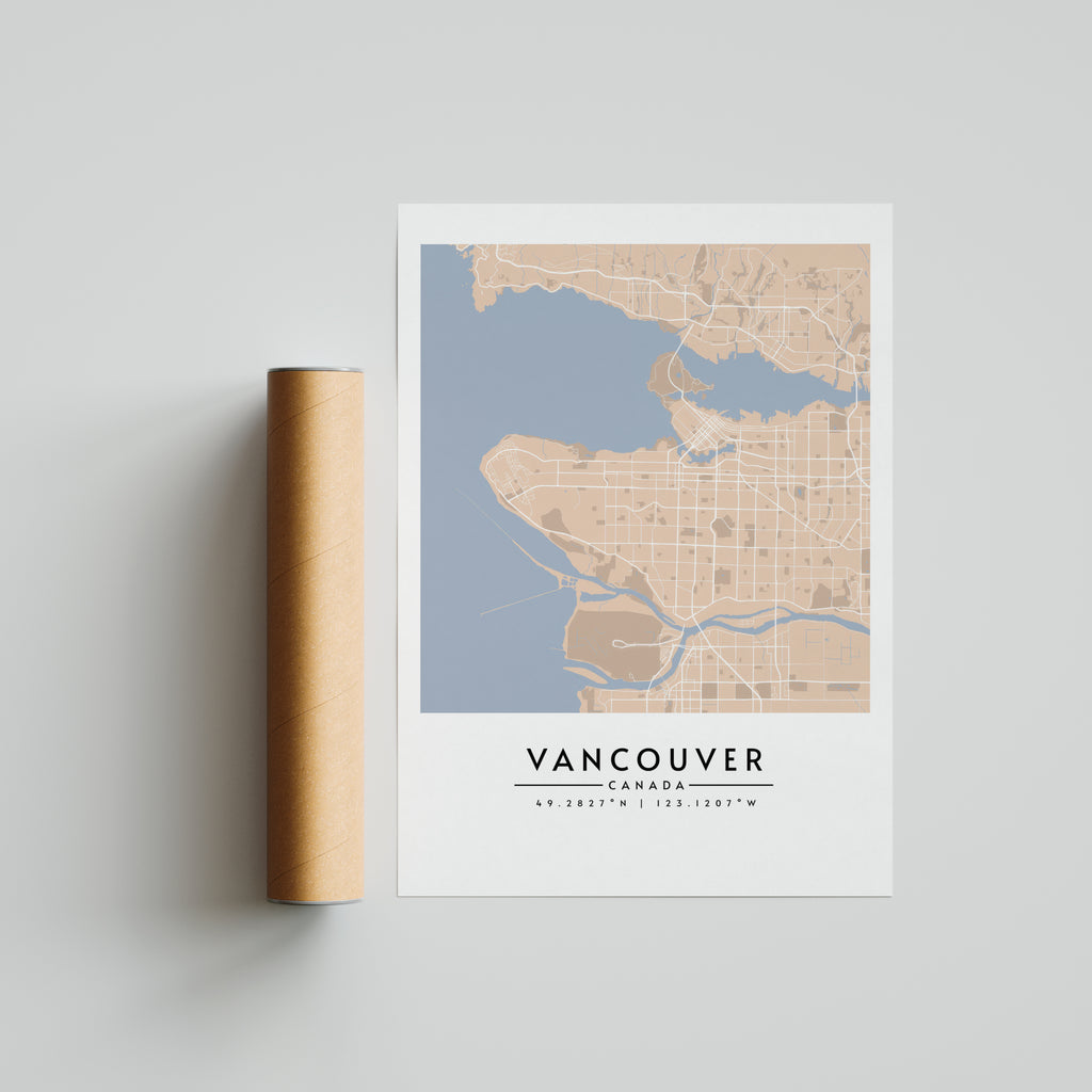 Vancouver en tonos pastel - Mapas