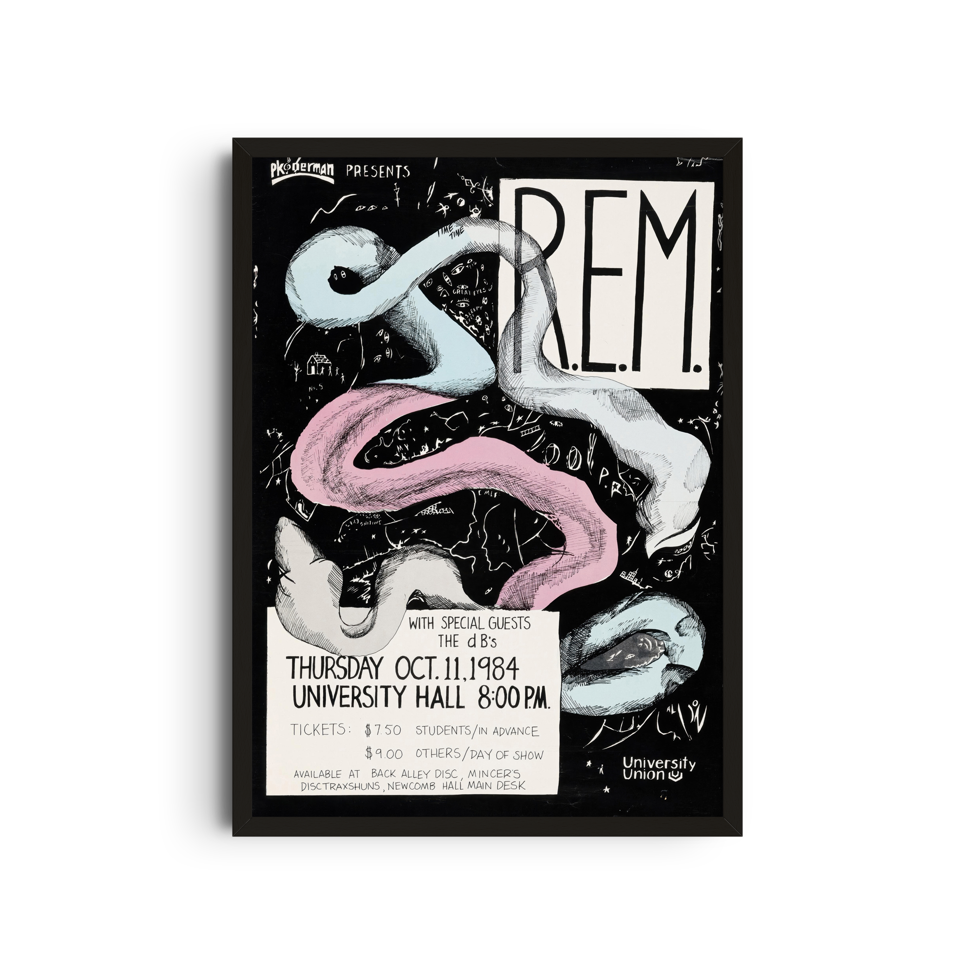 R.E.M. - Snake Black White