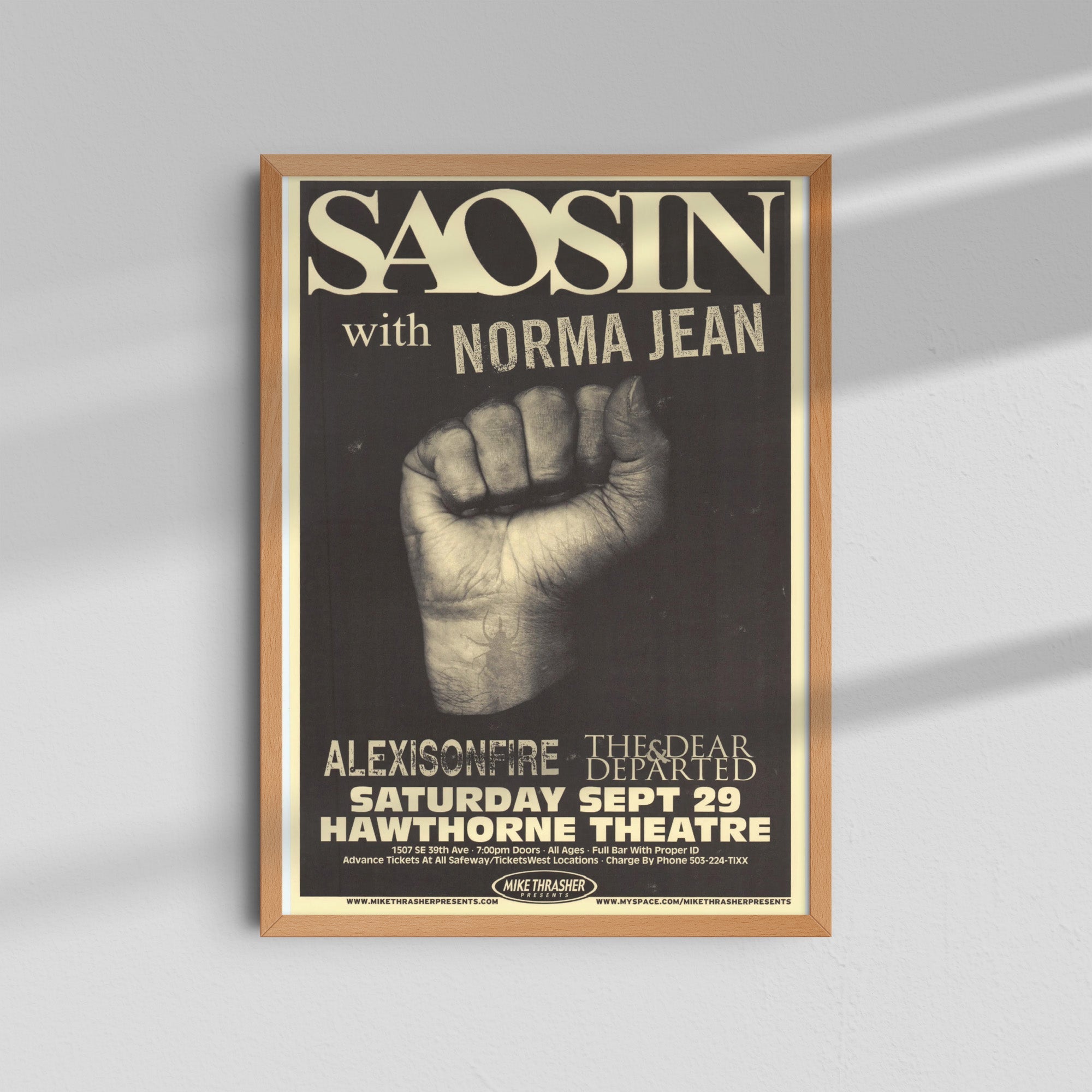 Saosin - Fist Poster