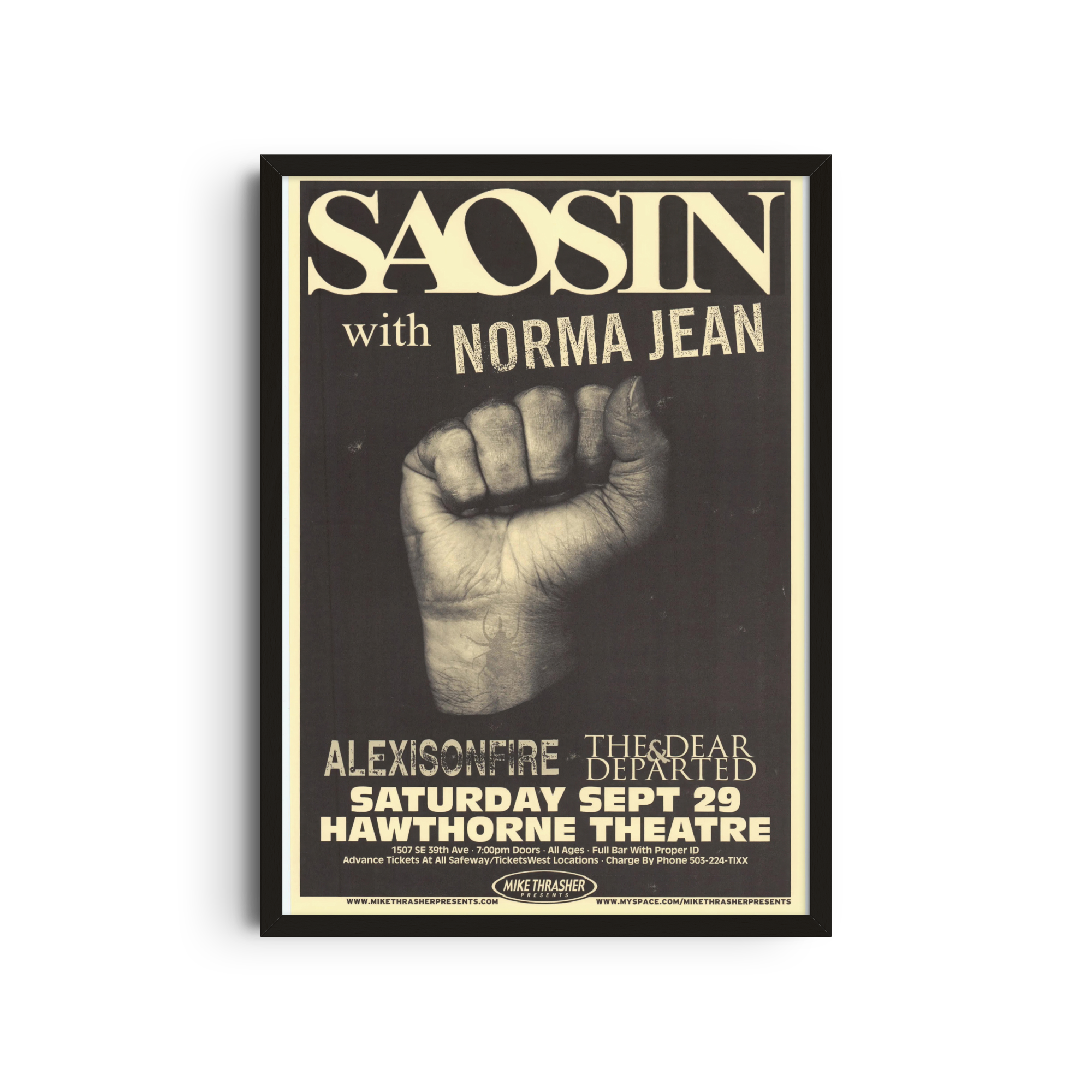 Saosin - Fist Poster