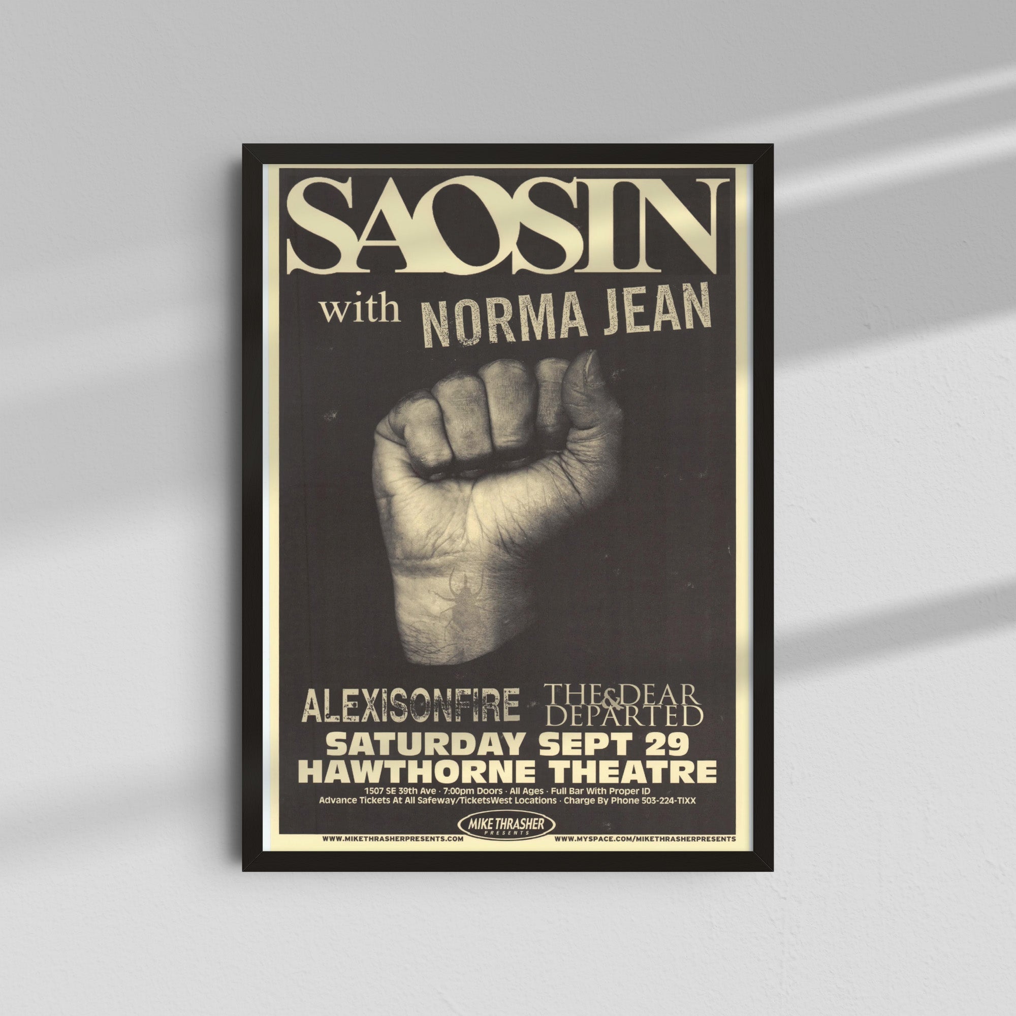 Saosin - Fist Poster