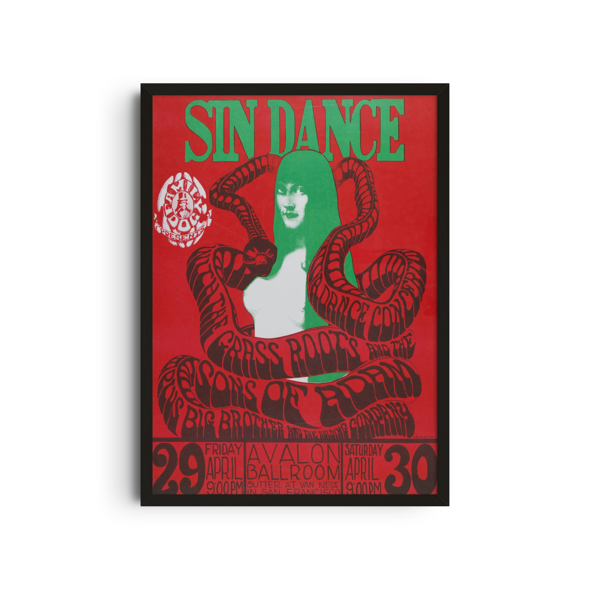 Sin Dance - Red Poster