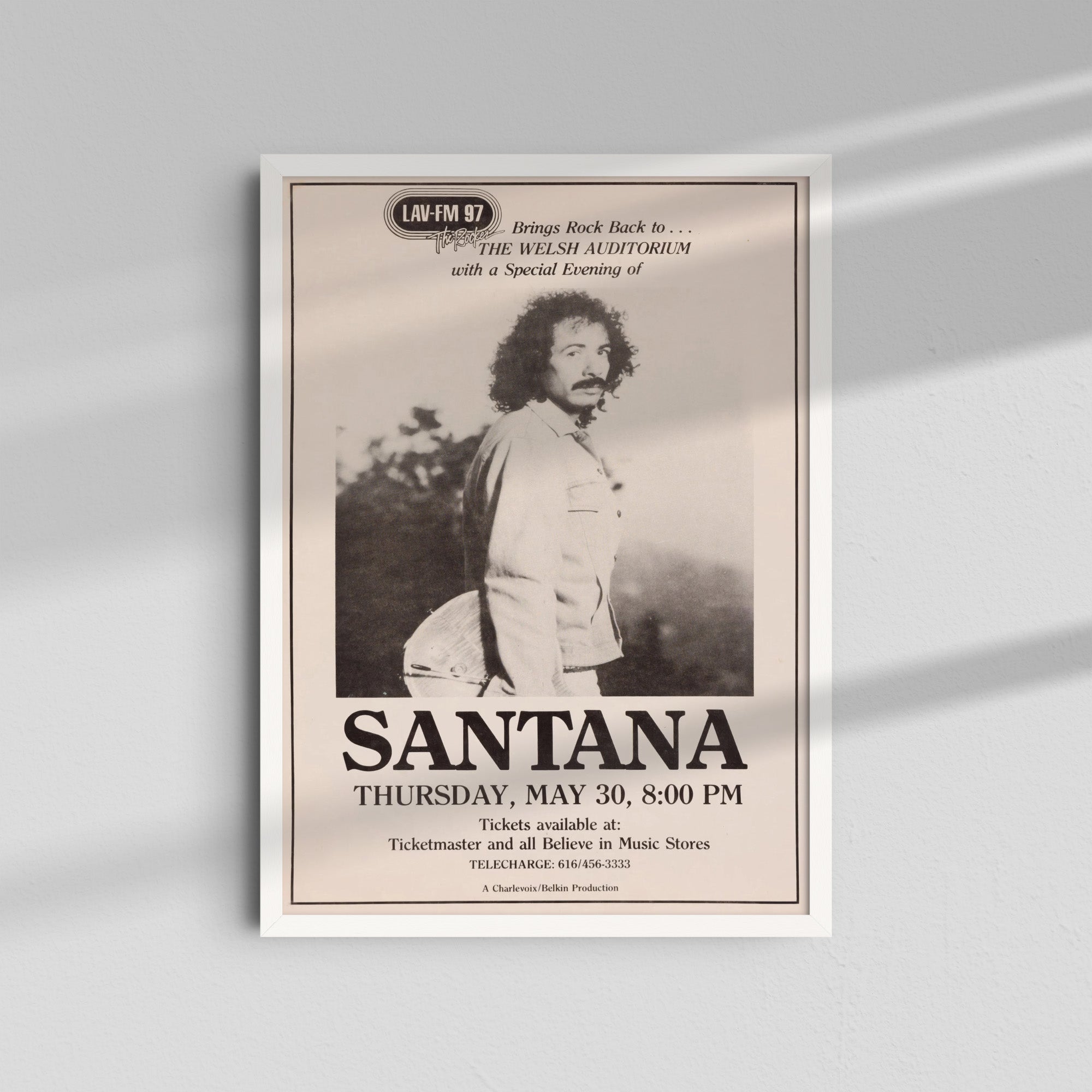 Santana - Black and White Portrait