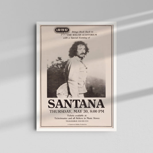 Santana - Black and White Portrait