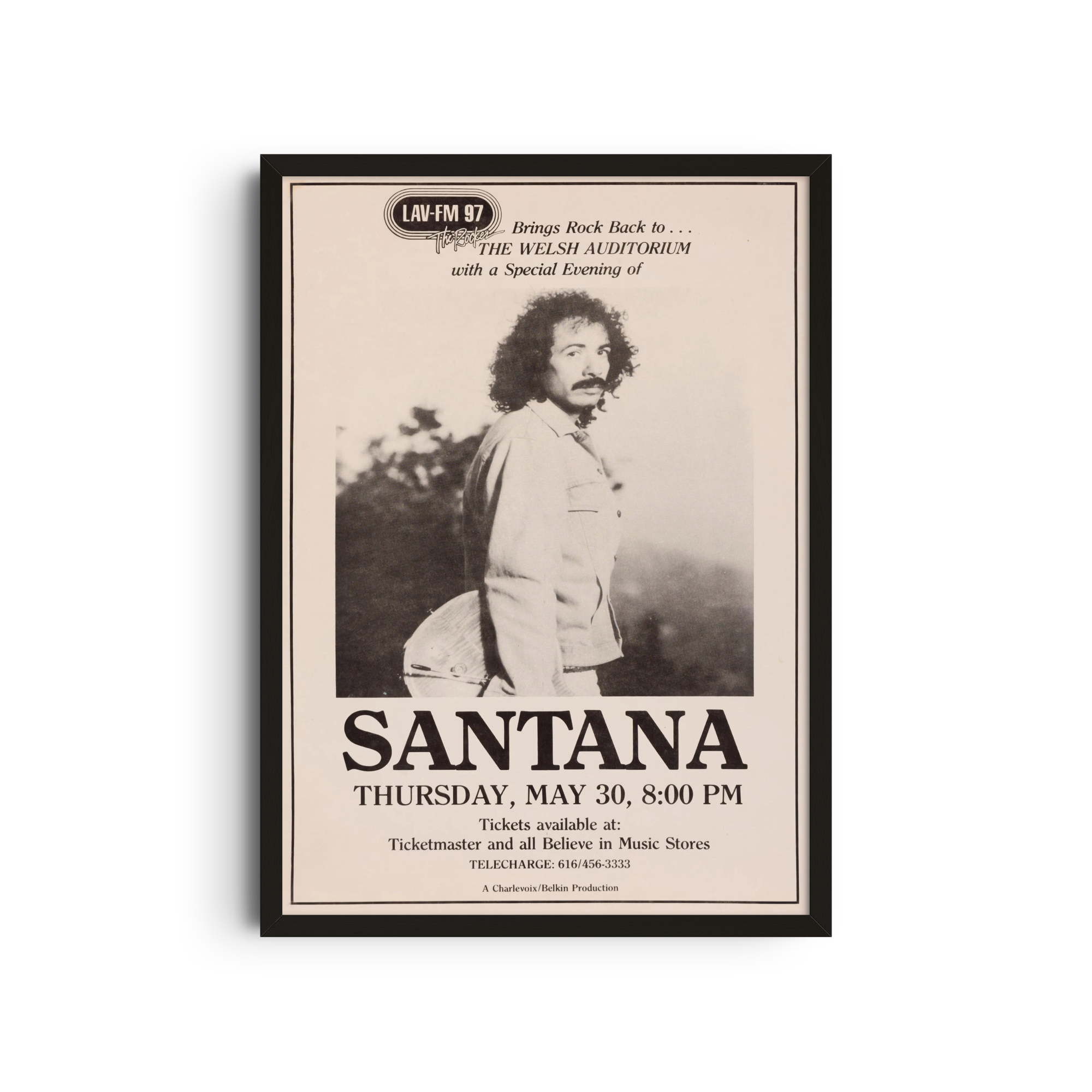 Santana - Black and White Portrait